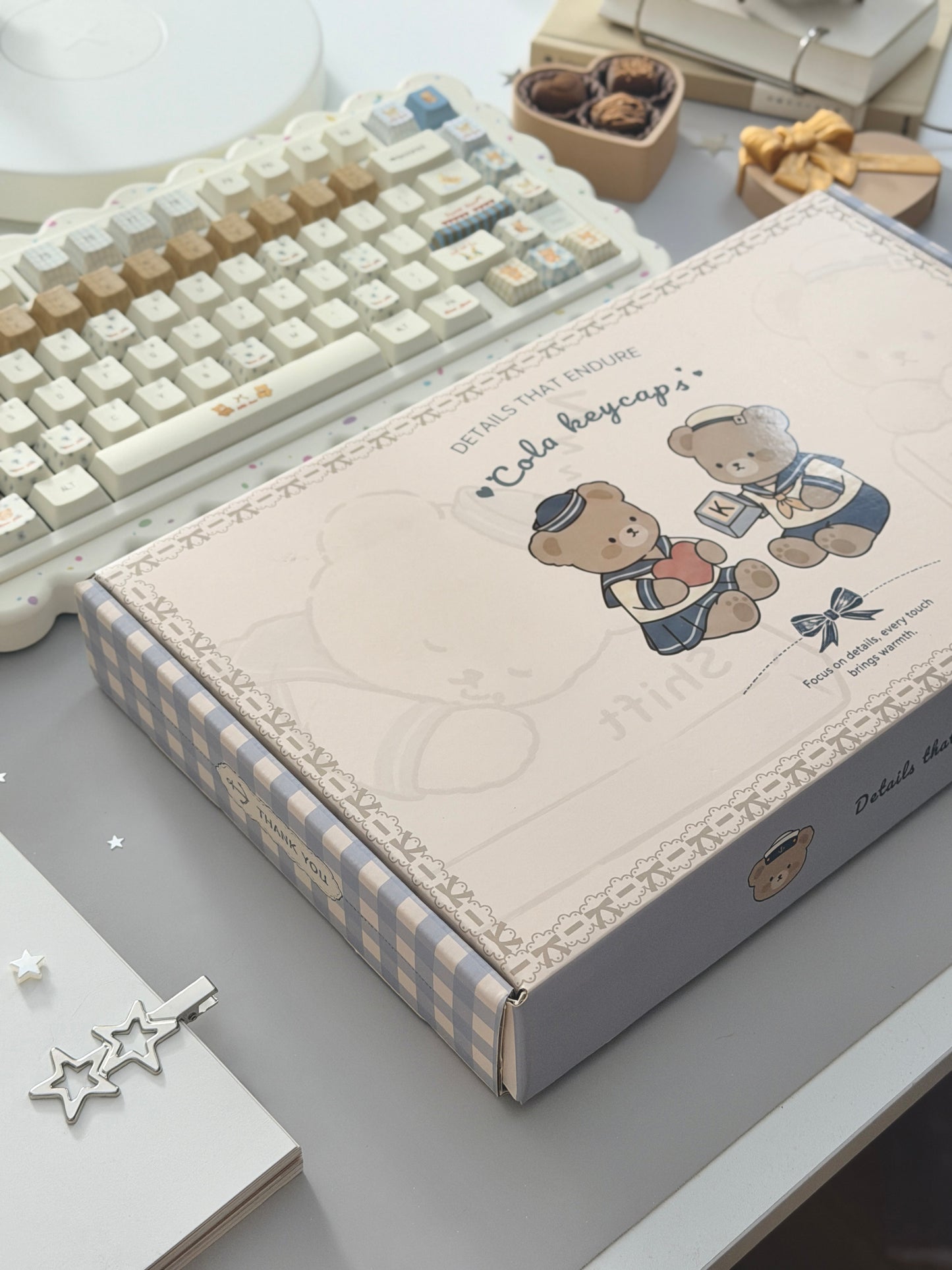 ONLY 1 Instock Prebuilt Aluminum Customized Mechanical Keyboard Cookies75 Cream Sugar Set