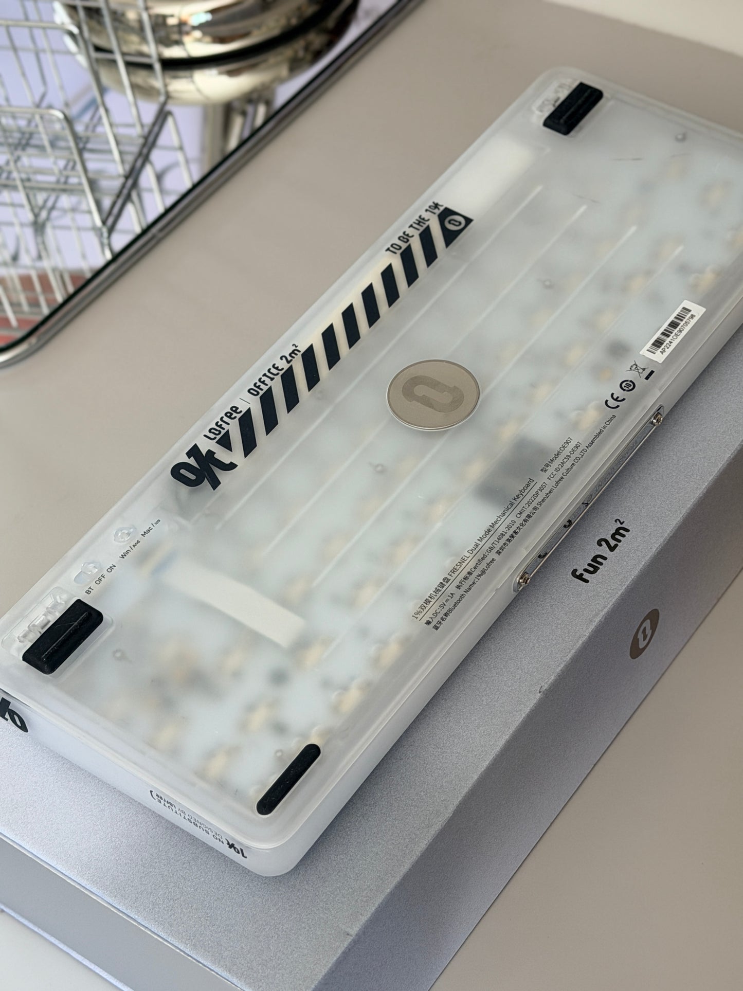 Unboxing Clearance ONLY 1 Instock LOFREE 1% Misty White Foggy Matte Wireless Mechanical Keyboard