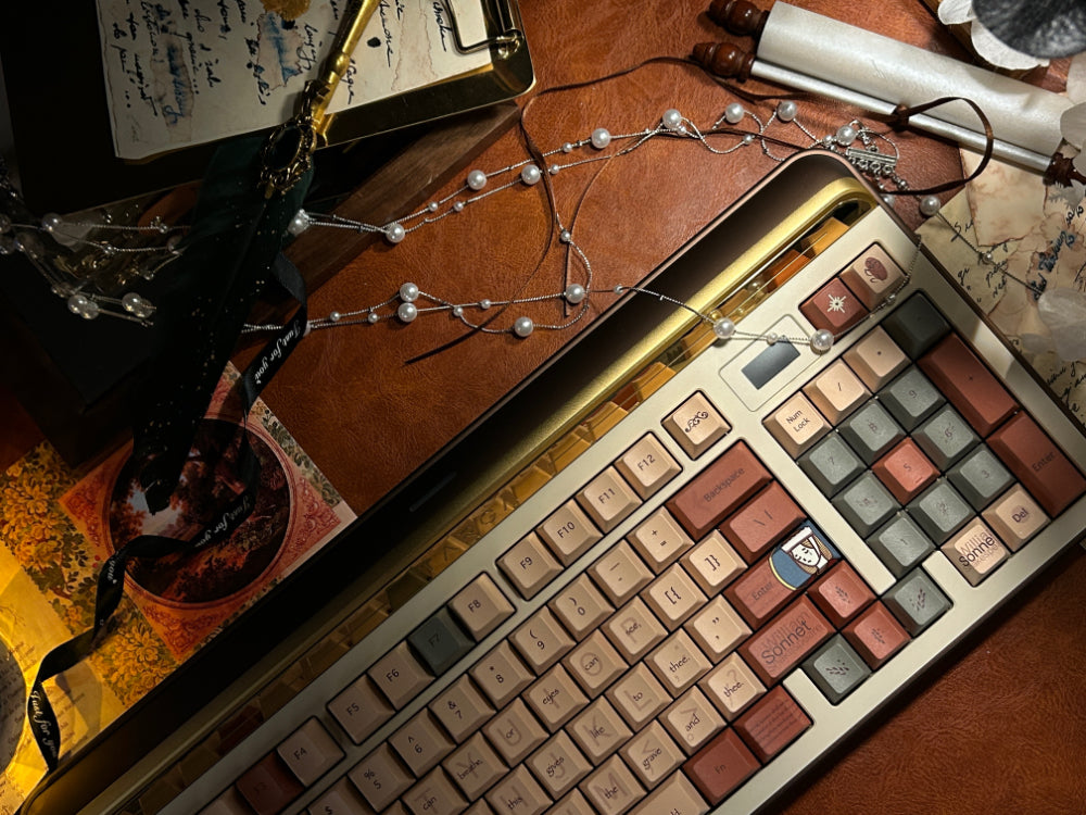 ONLY 1 Instock Prebuilt Aluminum Customized Mechanical Keyboard Targa98 Brown Set