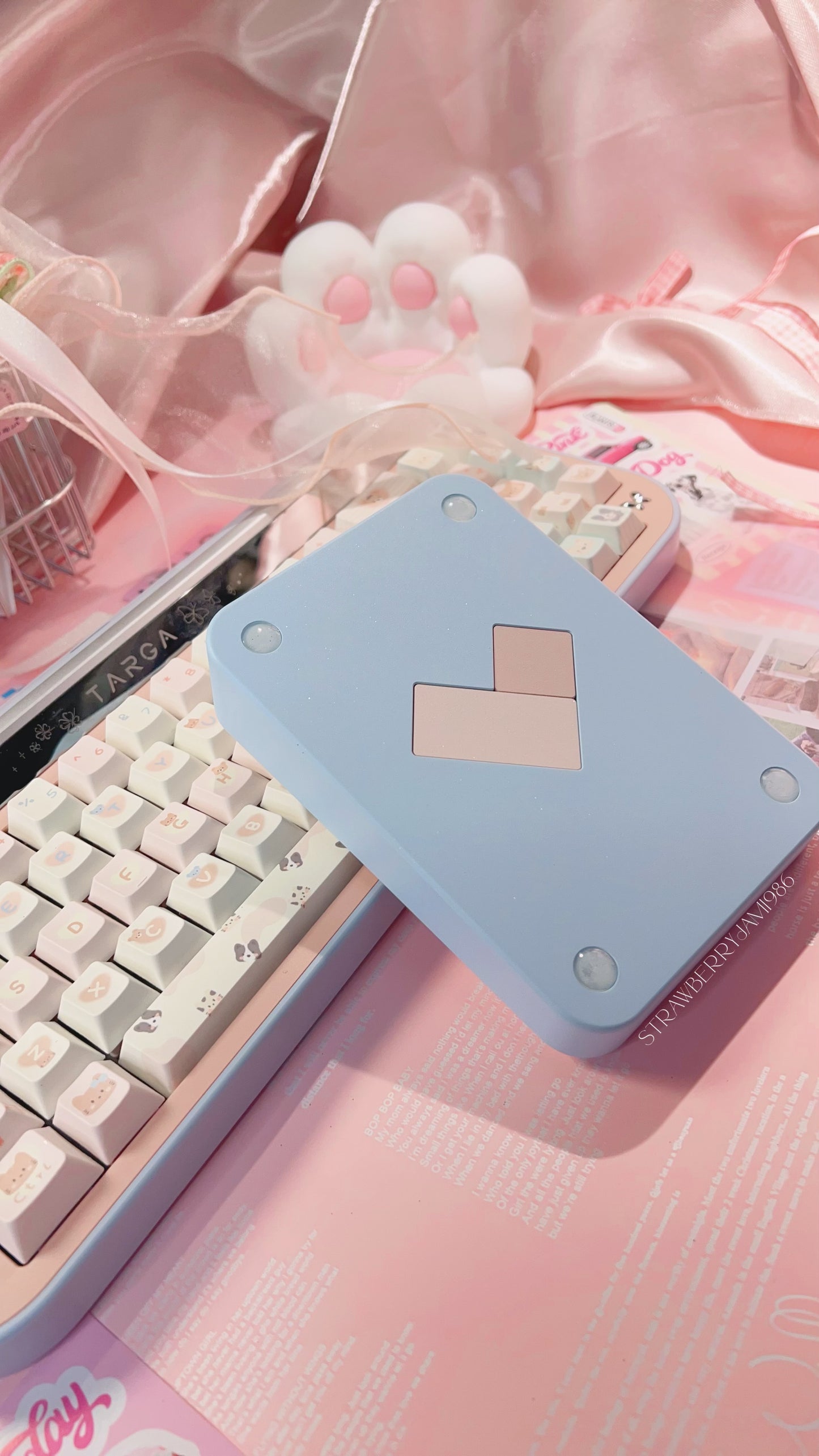 Preorder Prebuilt Targa65 Pink Blue Aluminum Customized Mechanical Keyboard