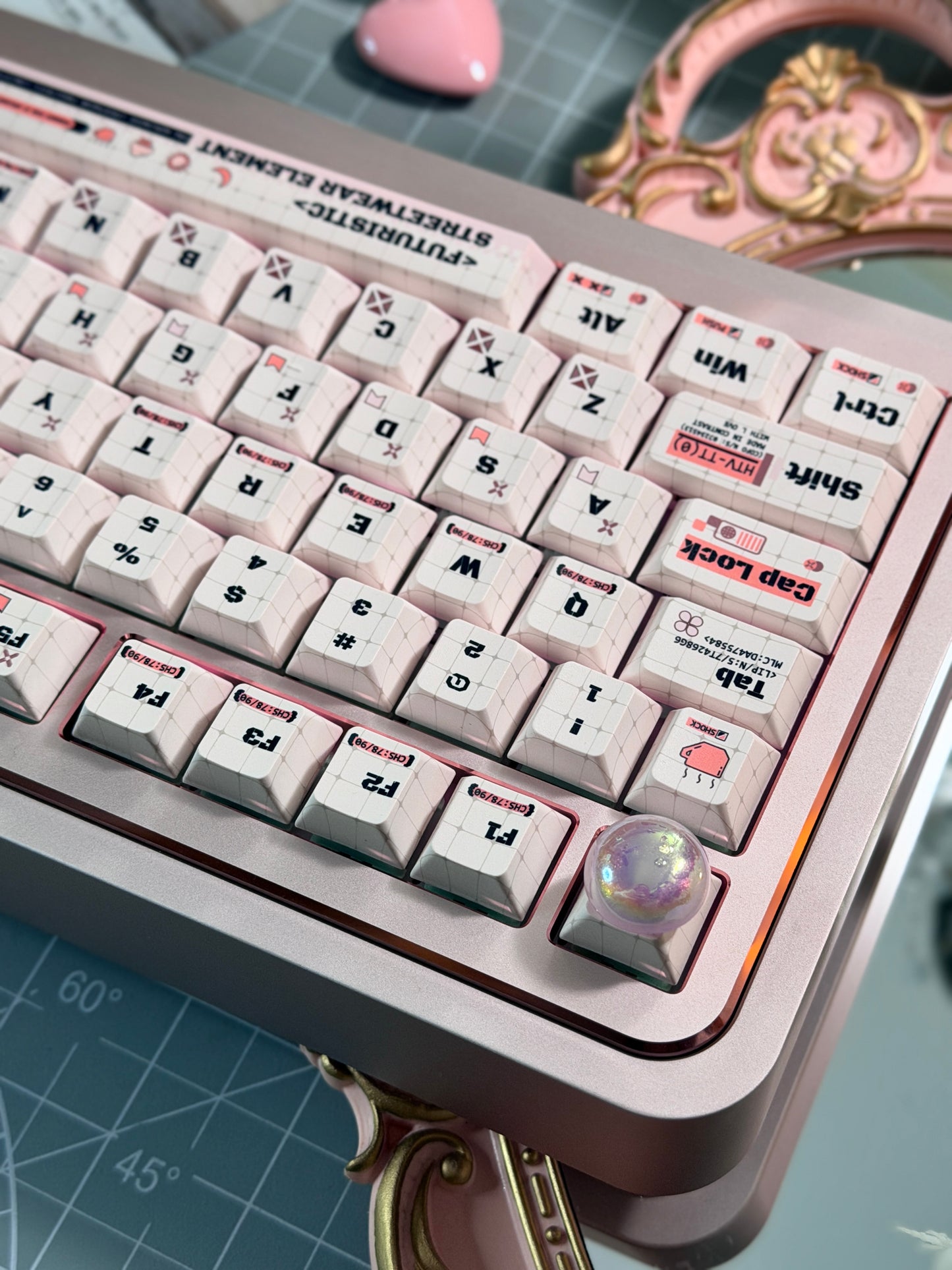 ONLY 1 Instock Prebuilt Aluminum Custom Mechanical Keyboard Bear75 Pink Anodized Set