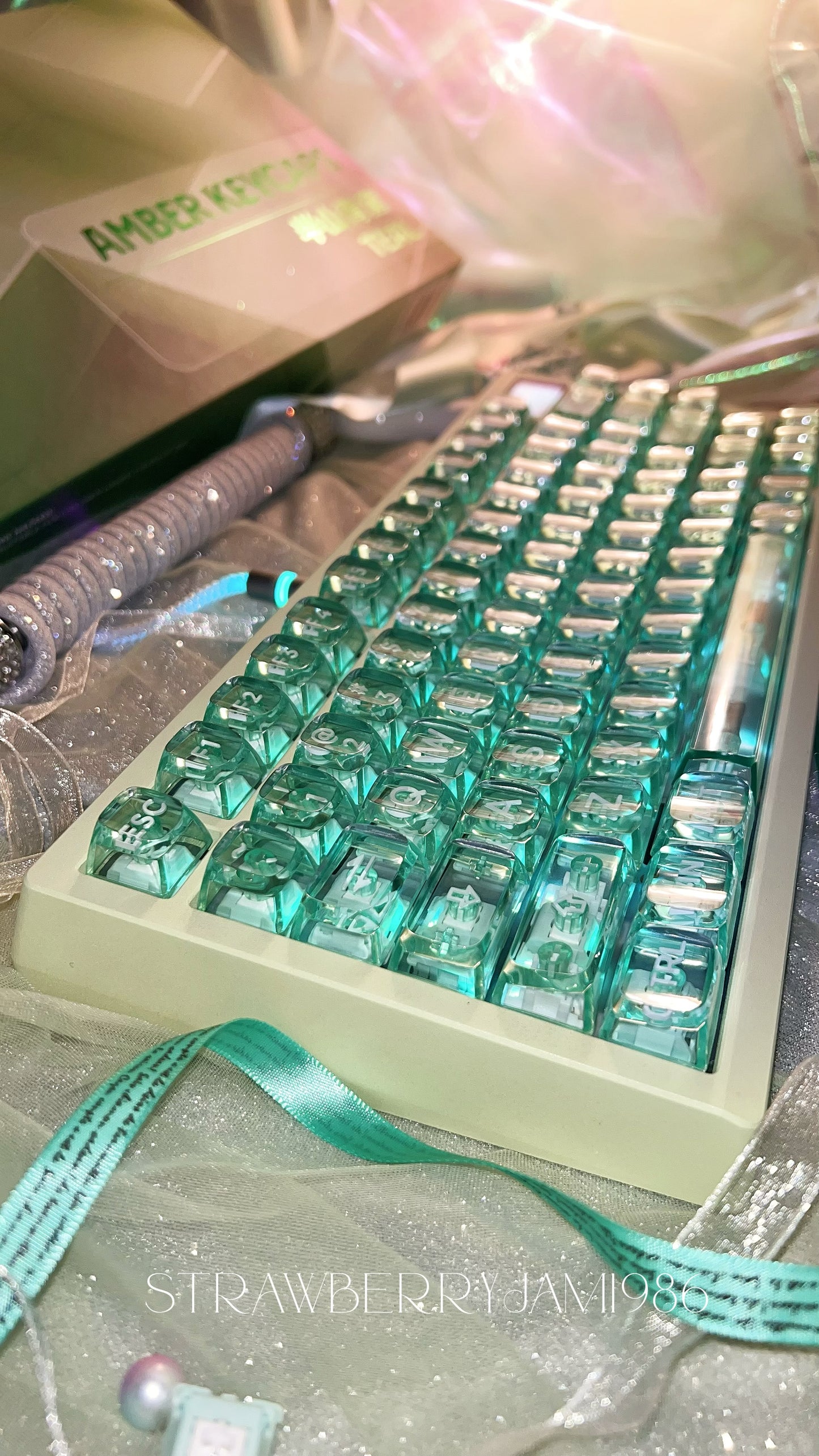 [only 1 Instock] Prebuilt ZOOM75 Green Aluminum Customized Mechanical Keyboard