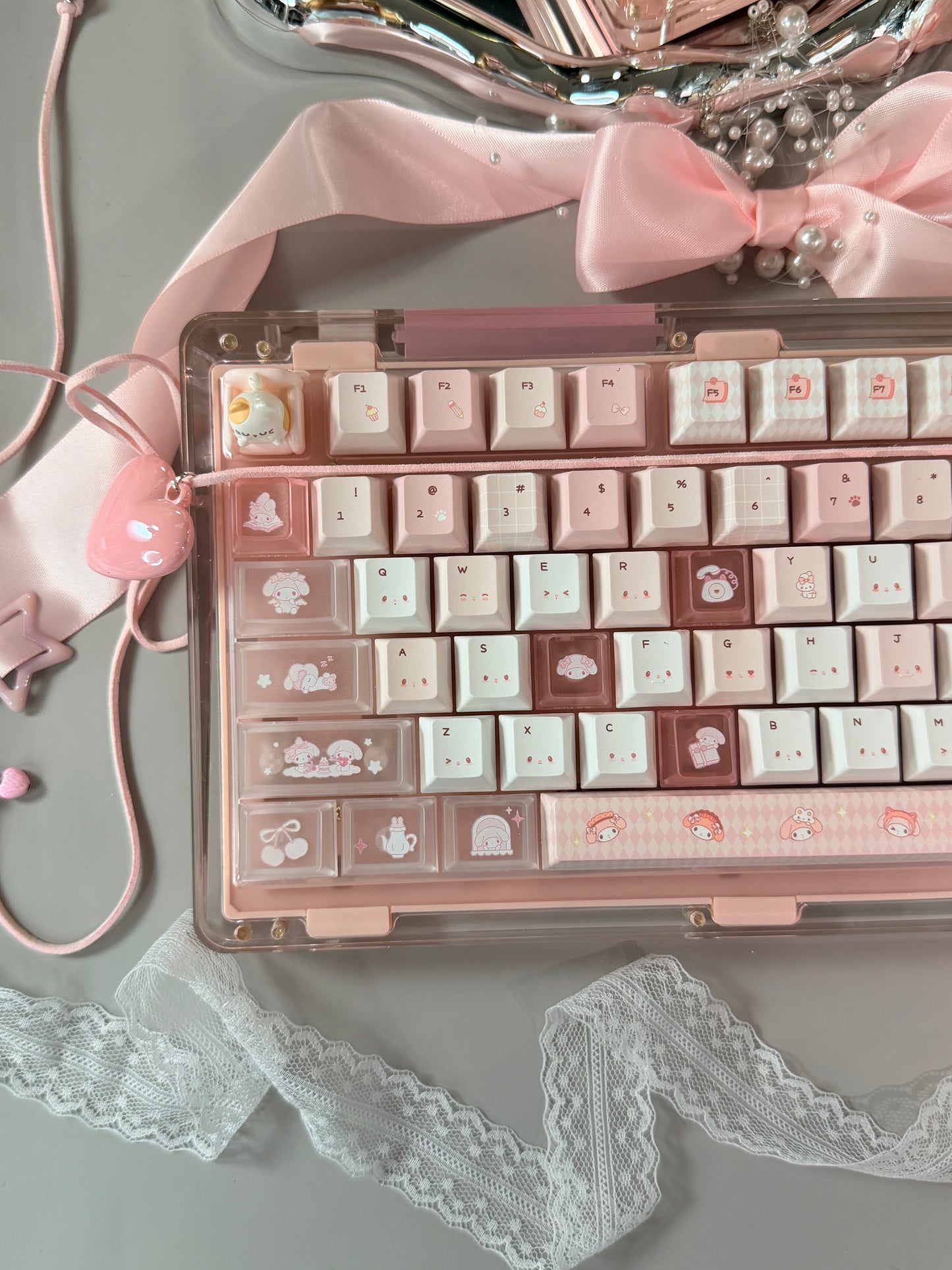 Unboxing Sample For Sales ONLY 1 Instock Pink KiiBOOM Phantom81V2 Mechanical Custom Keyboard ➕ Number PAD（including artisan keys）