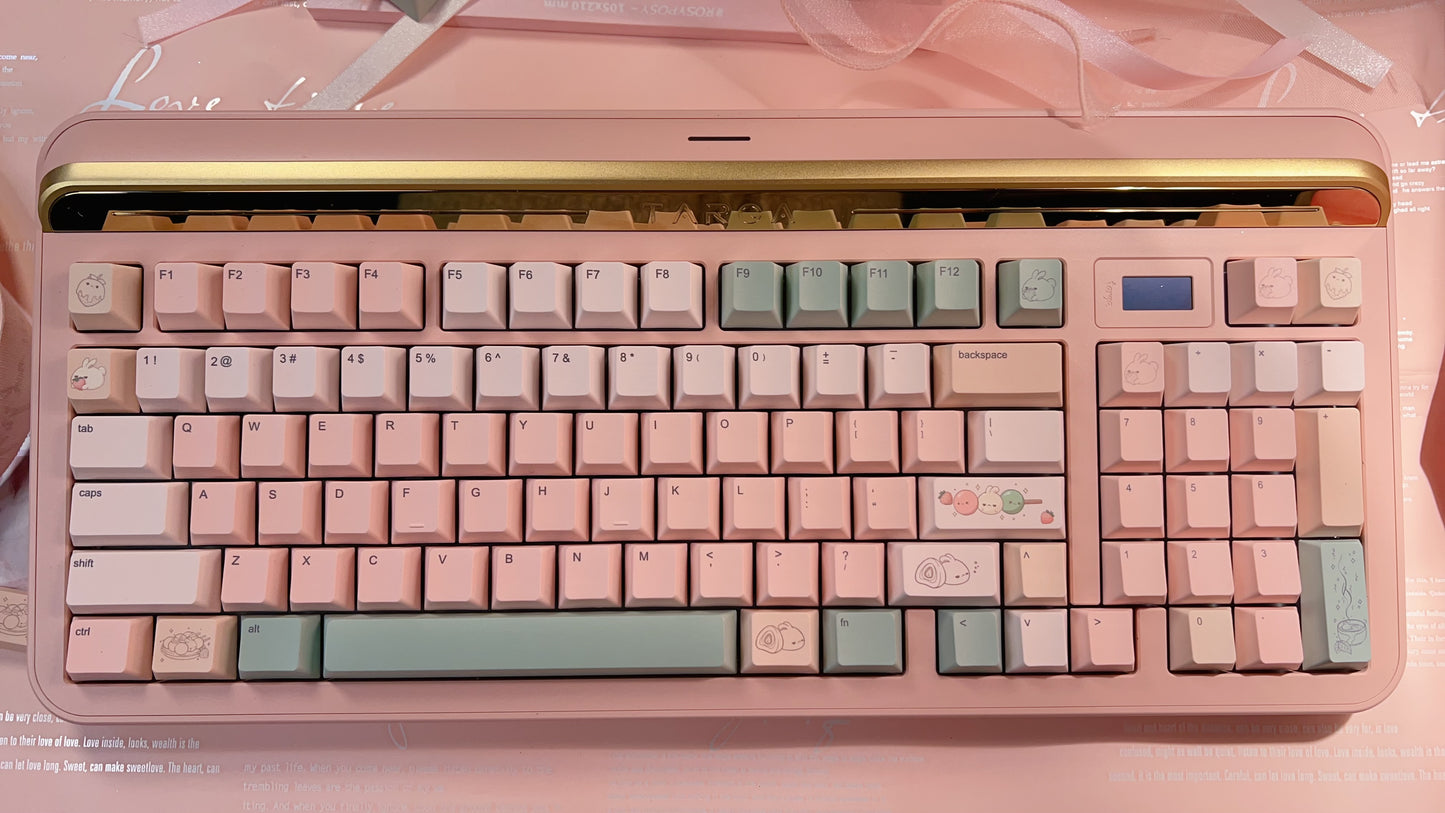 mechbunni x strawberryjam1986 sweet dango peach green Keycap