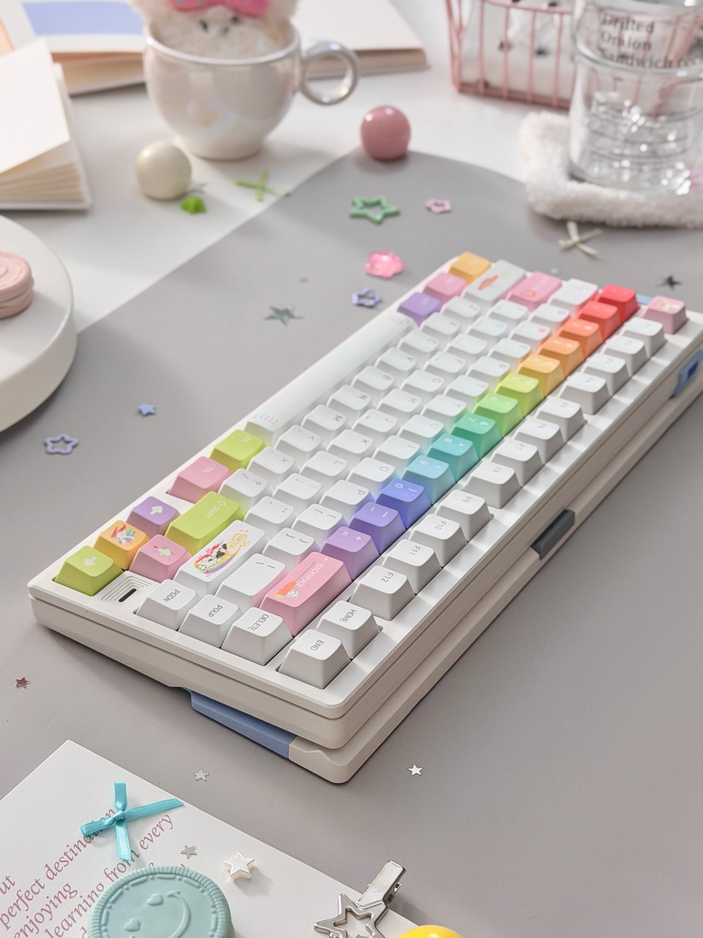 Unboxing Clearance ONLY 1 Instock AULA AG75 Wired Aluminum Keyboard – Shock-Dampening Cloud Rock White(Pro)