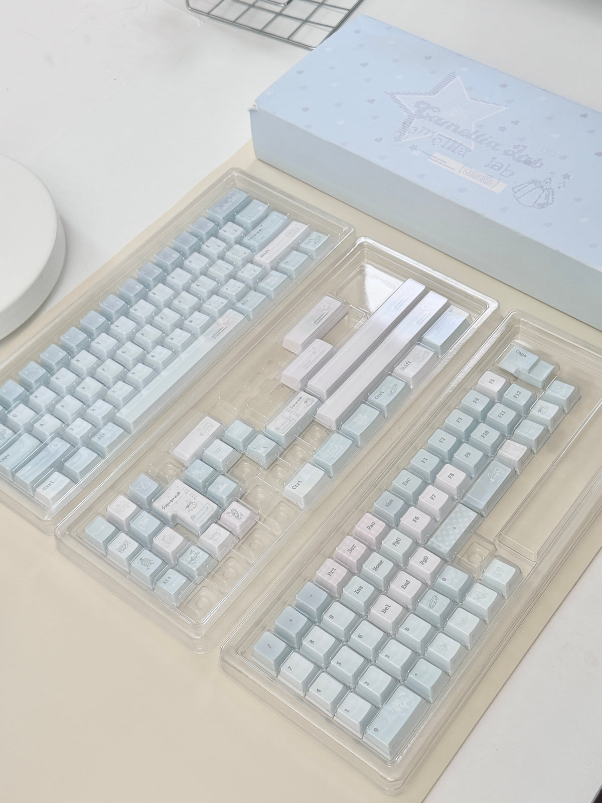 #0305 Ice Mint Jelly Keycaps | Pastel Blue Mint Mechanical Keyboard Keycaps