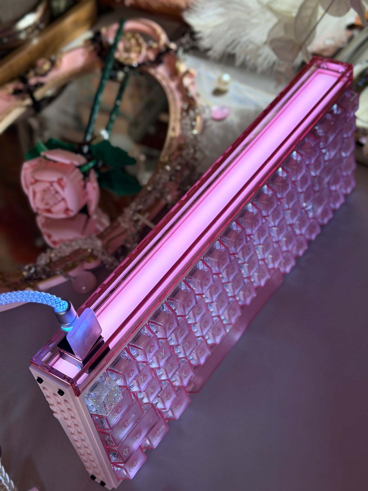 Unboxing Clearance MELGEEK MADE68 ULTRA MAGNETIC SWITCH+ PINK GAMING KEYBOARD