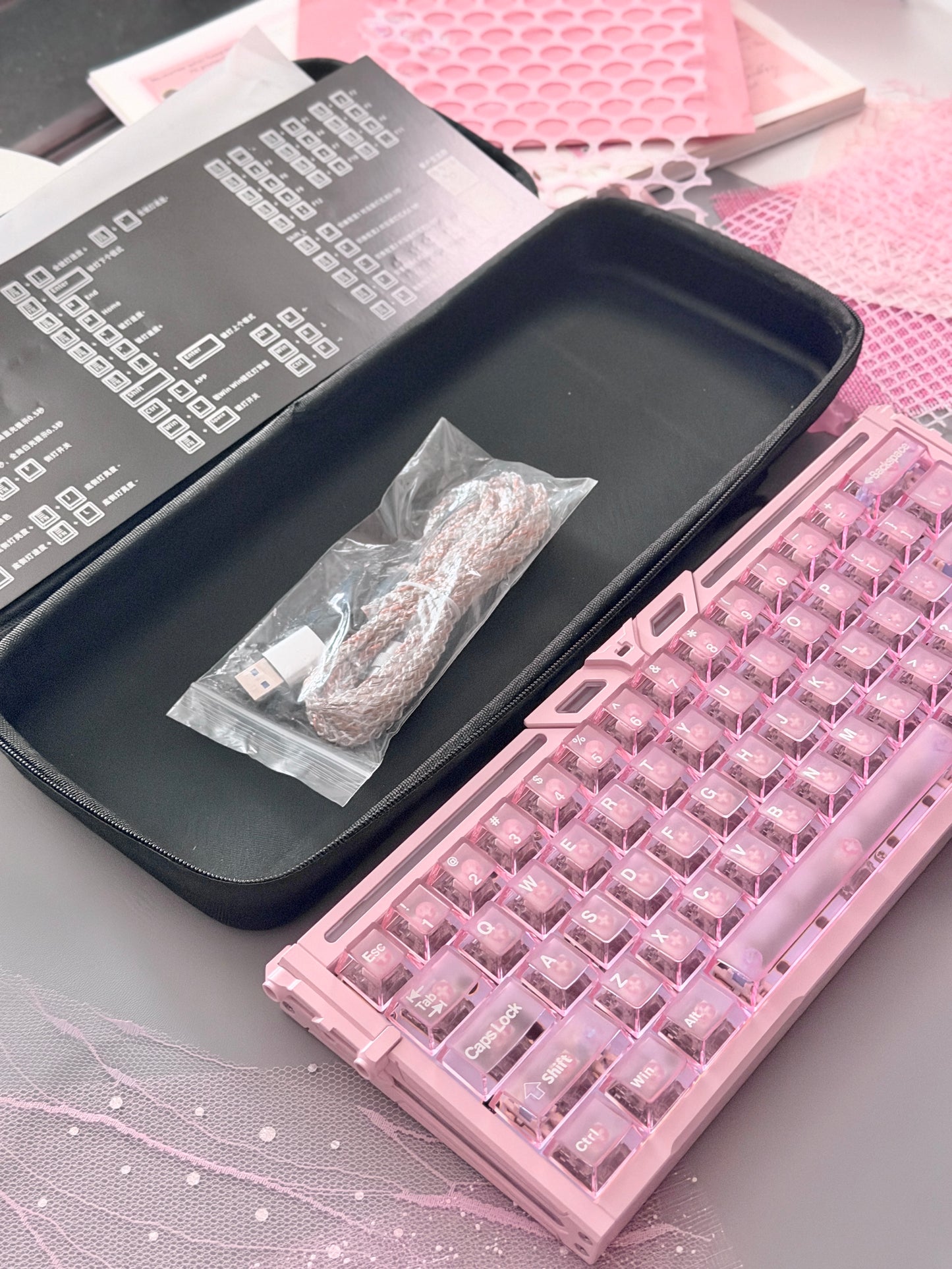 Unboxing Clearance ONLY 1 Instock BGX60 Pink Aluminum Magnetic Switch Gaming Keyboard