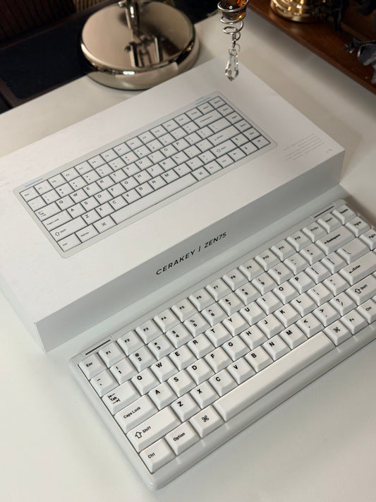 Unboxing Clearance ONLY 1 Instock ZEN75 Low-Profile Keyboard with Ceramic Keycaps