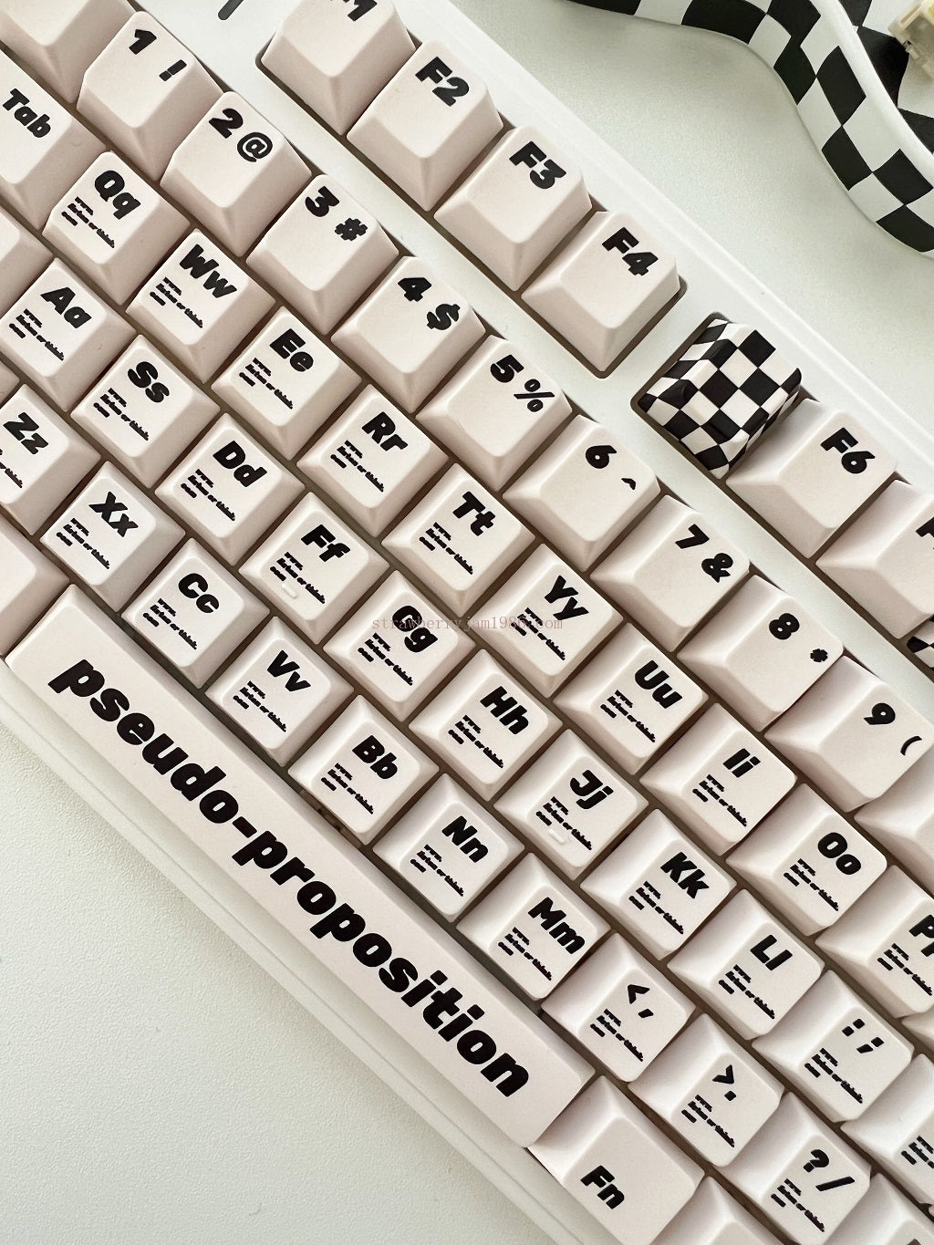 020 Black and White Pseudo Proposition Checkerboard Cherry Profile Keycaps Customized Designer Keycaps