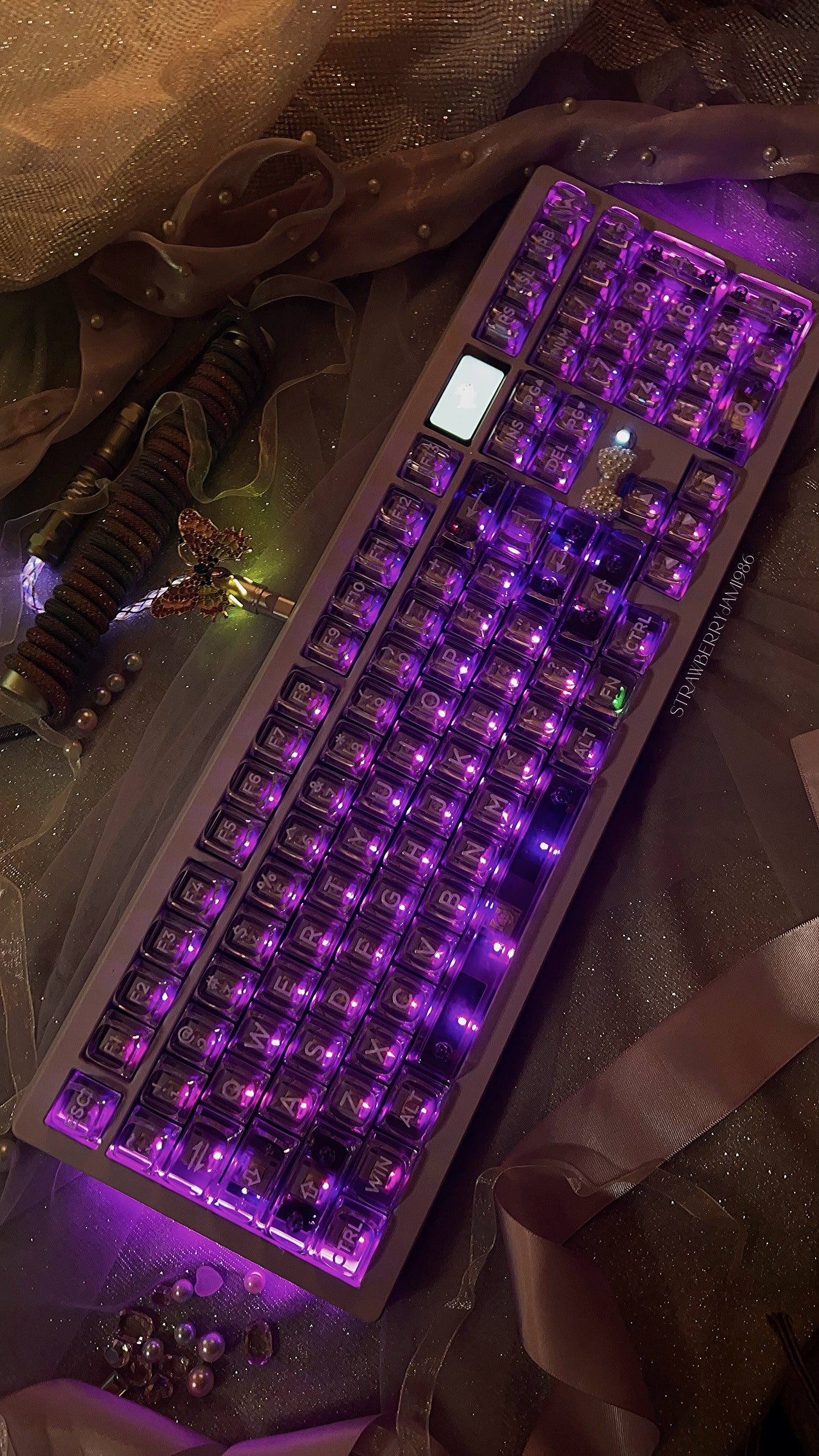 「only 1 Instock」Prebuilt ZOOM98 Purple Aluminum Customized Mechanical Keyboard