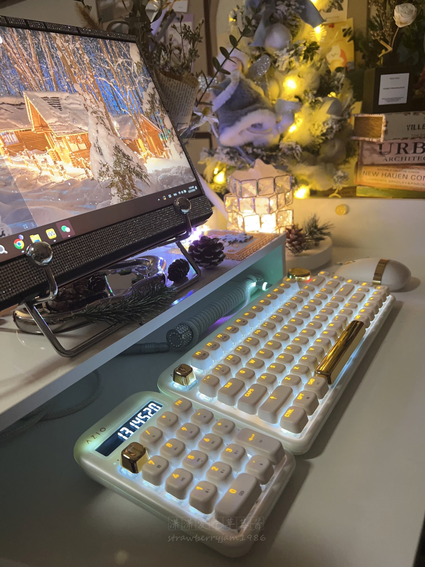 Unboxing For SALEs Azio IZO Wireless BT5/USB PC & Mac Mechanical Keyboard White Blossom & Numpad/Calculator Set