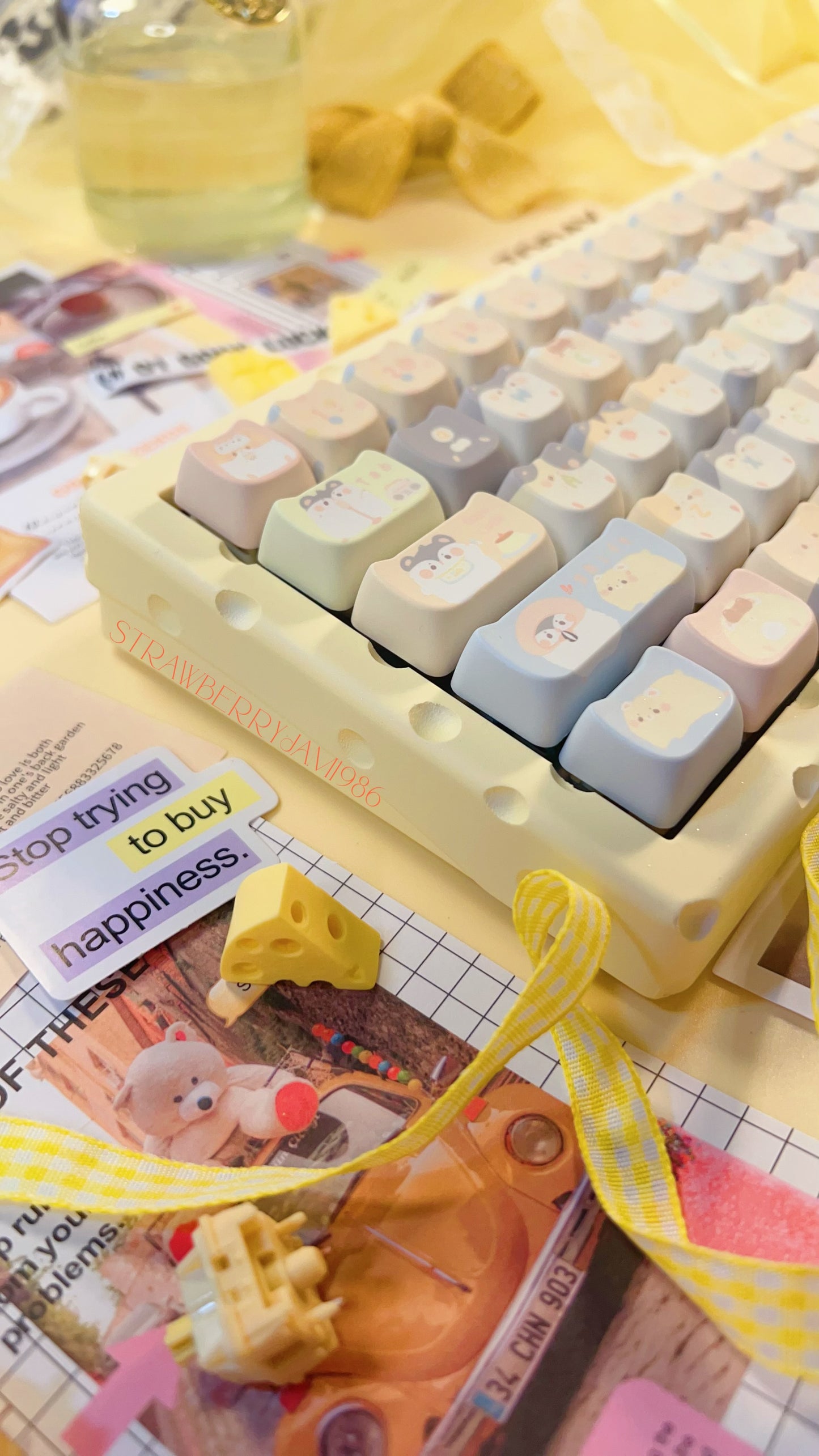 PREORDER Prebuilt Repainted Cheese65 Plastic Customized Mechanical Keyboard