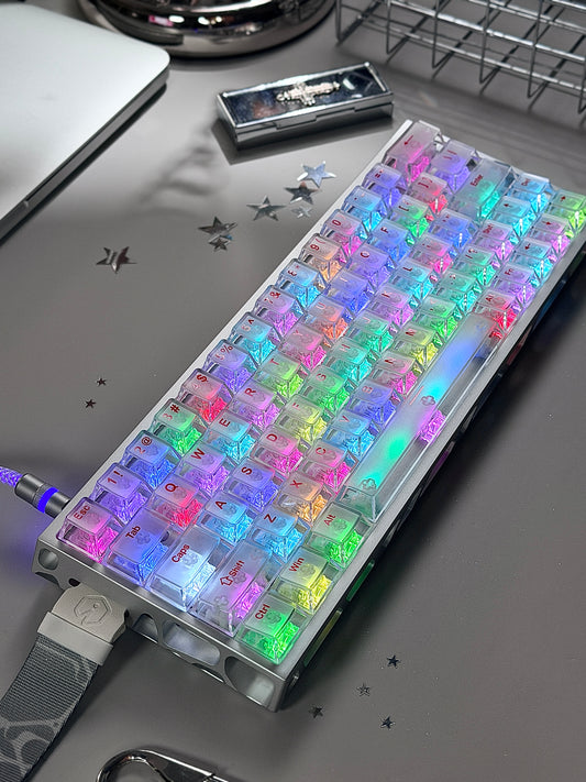 Unboxing Clearance ONLY 1 InstockI ROK Hollow Aluminum Silver MG63 Magnetic Gaming Mechanical Keyboard