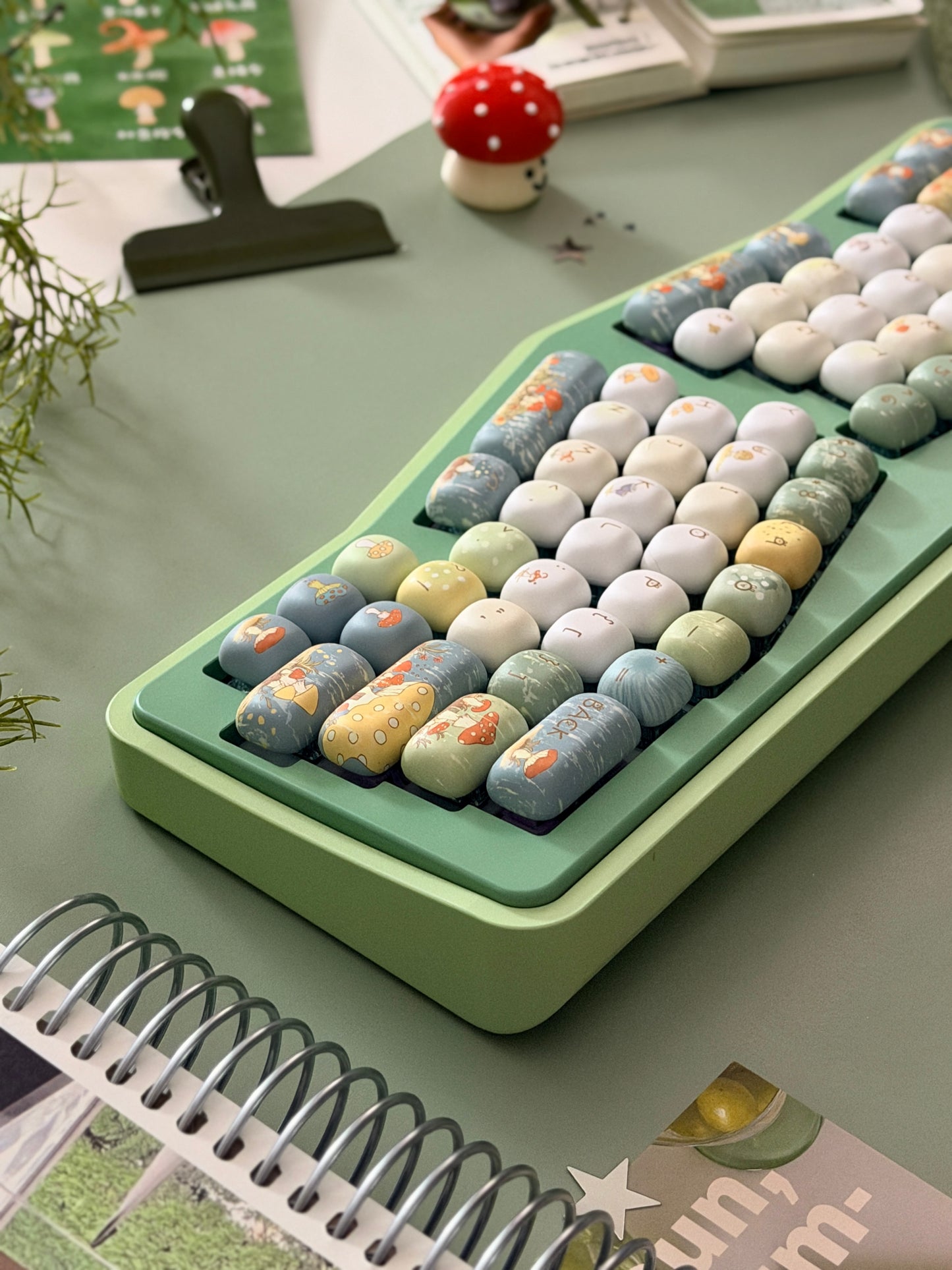 ONLY 1 Instock Prebuilt Aluminum Custom Mechanical Keyboard Green Vlice Ergonomic Set