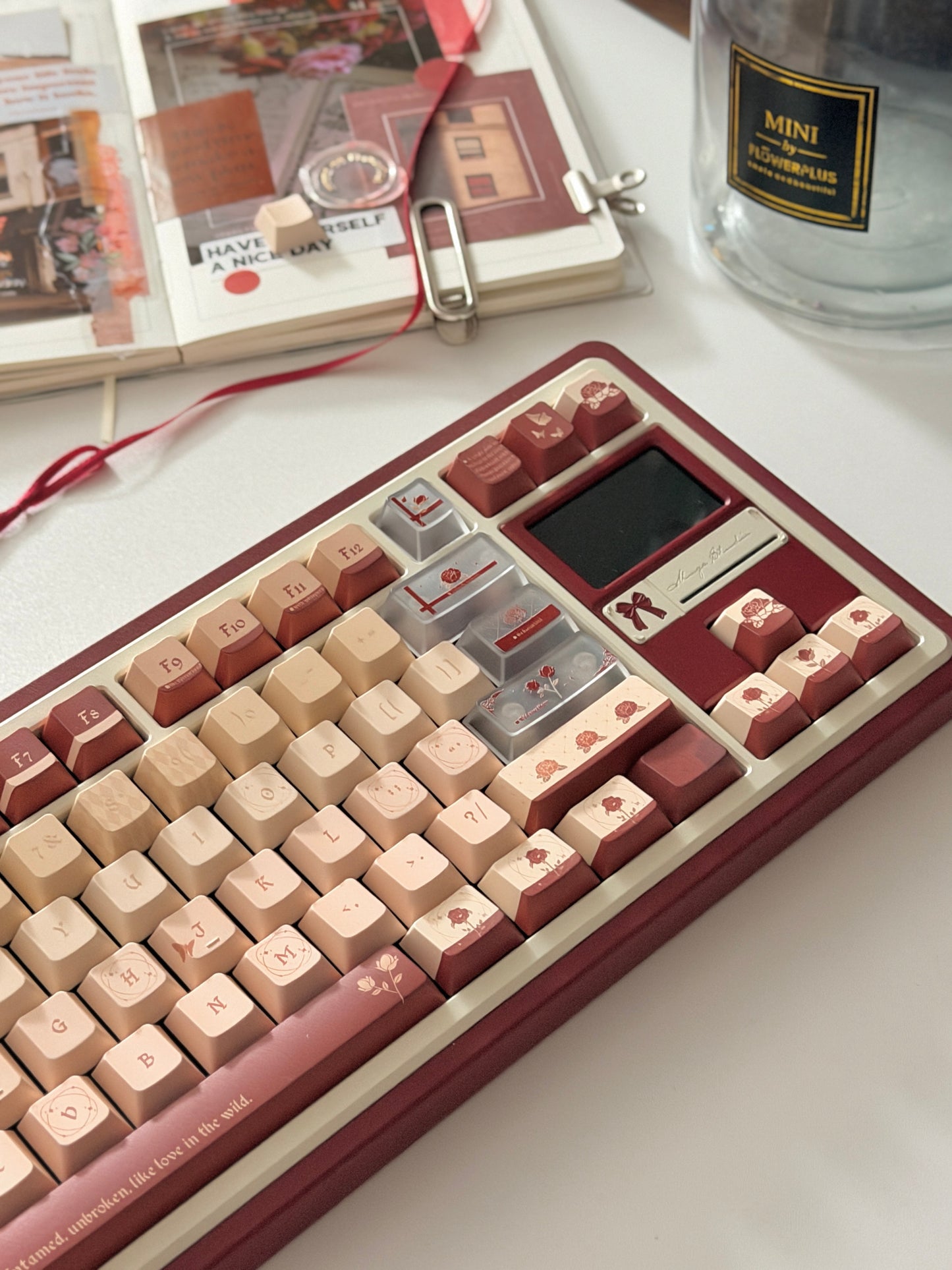ONLY 1 Instock Red Velvet Gift80 Prebuilt Aluminum Custom Mechanical Keyboard