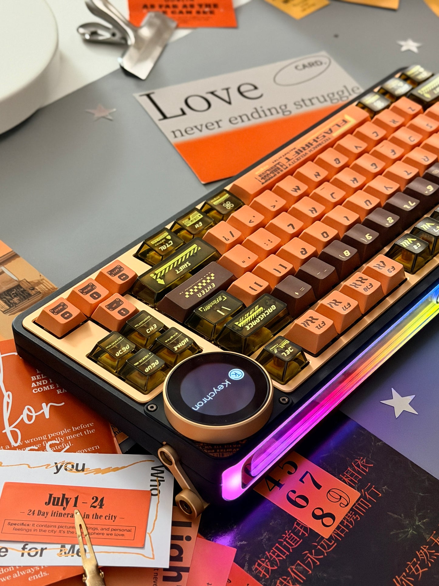 Unboxing Clearance ONLY 1 Instock Keychron Z1 Max Aluminum Mechanical Keyboard Wireless, RGB Backlit & Screen Knob