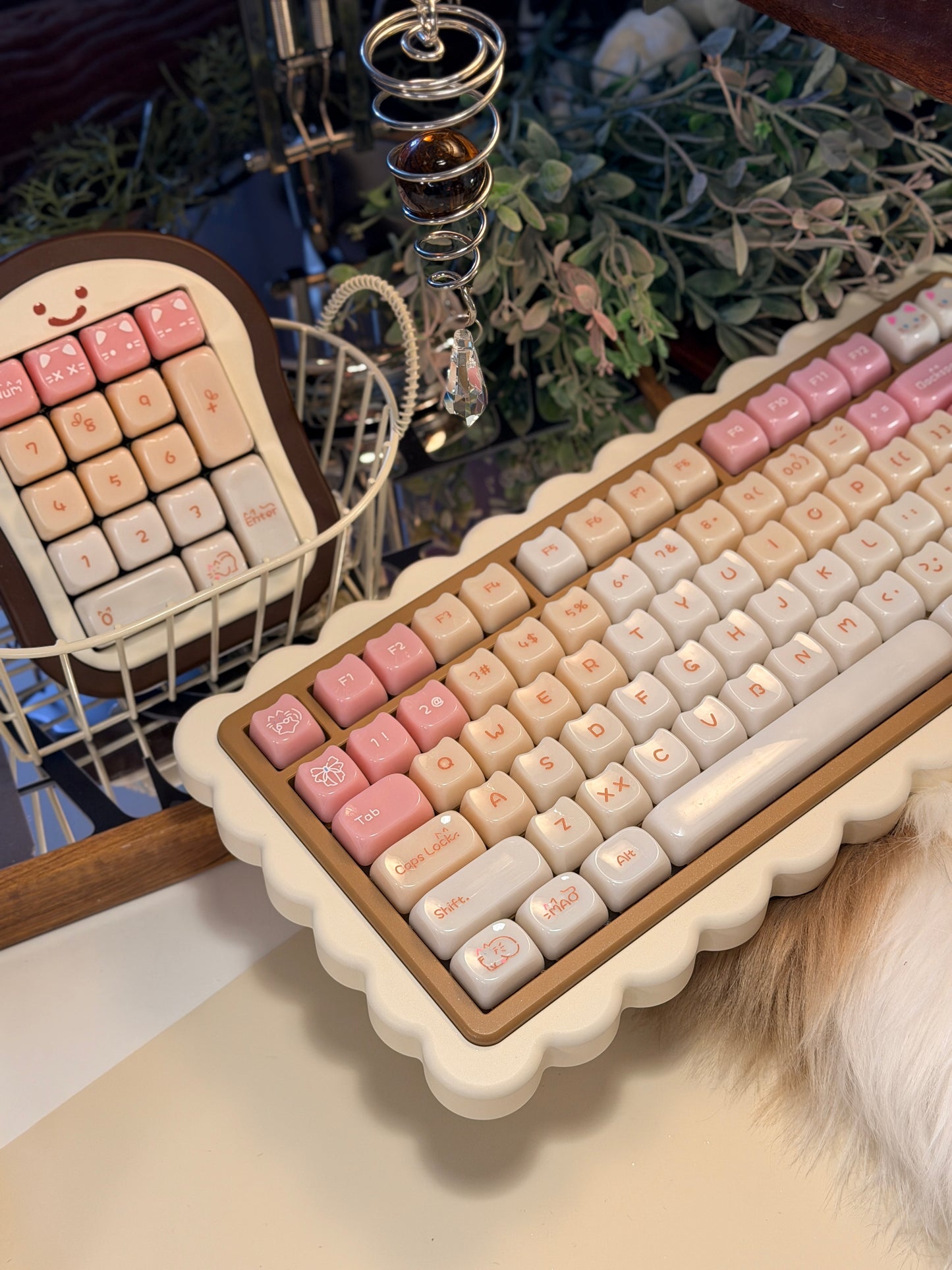 ONLY 1 Instock Prebuilt Aluminum Custom Mechanical Keyboard Cookie75 & Toast Pad Set