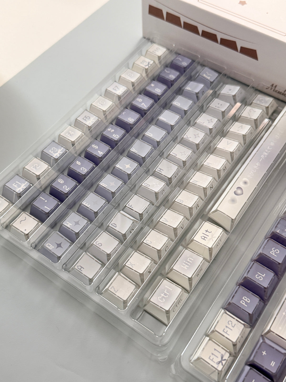 #0304 Lavender Butterfly Dream Keycaps | Pastel Blue Purple Fairycore Mechanical Keyboard Keycaps