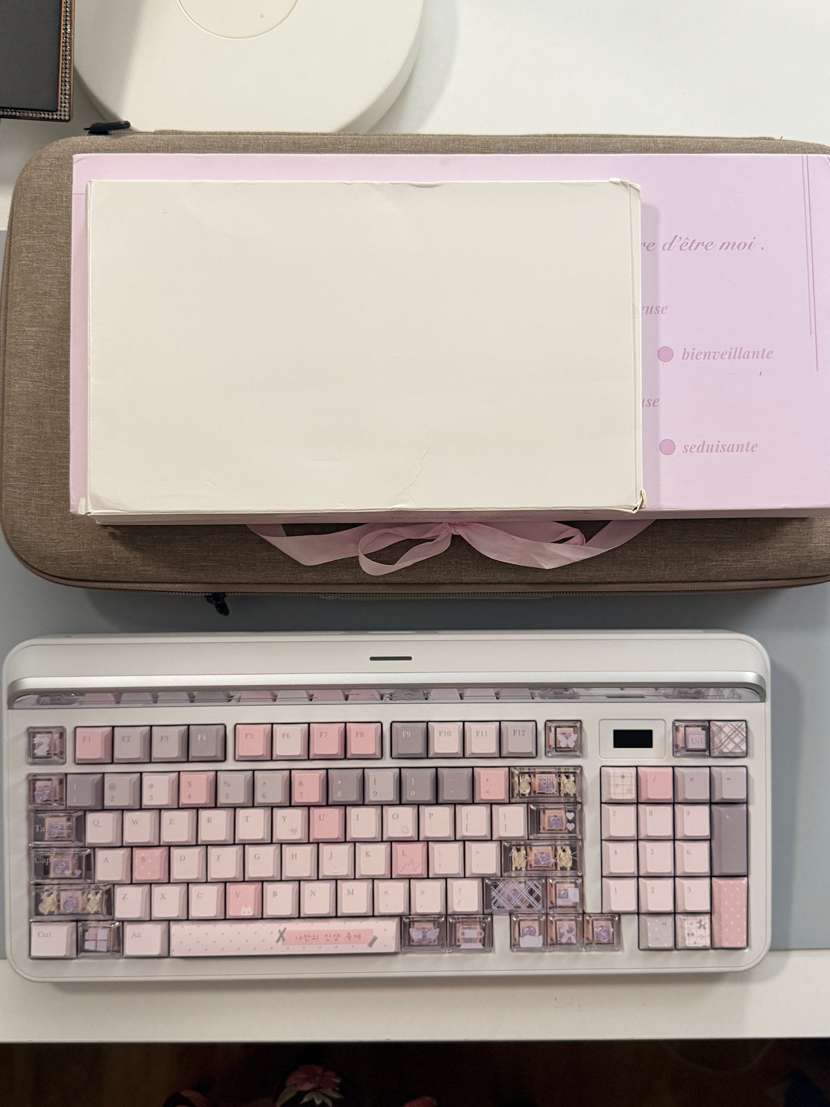 ONLY 1 Instock Prebuilt Targa98 Cold White Aluminum Custom Mechanical Keyboard