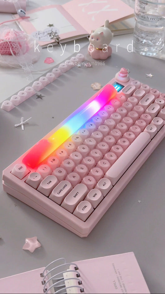 Unboxing Clearance ONLY 1 Instock WOMIER K80 MECHANICAL KEYBOARD With Cat Ear Light Box