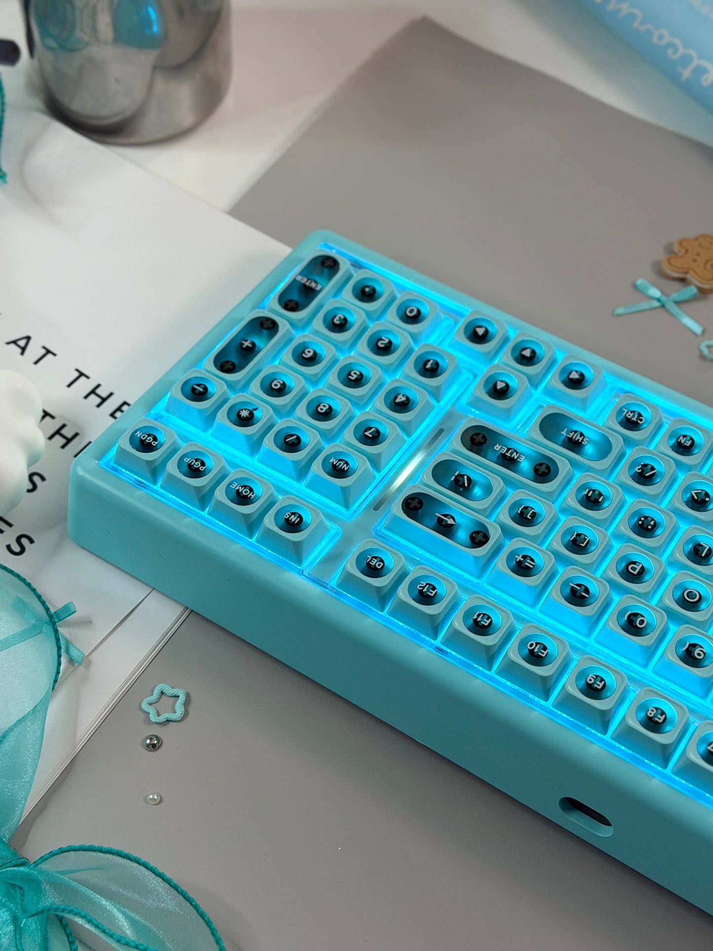 Unboxing Sample For Sales ONLY 1 Instock ainbell base99 mint green chocolate silent switch tri-mode wireless mechanical keyboard