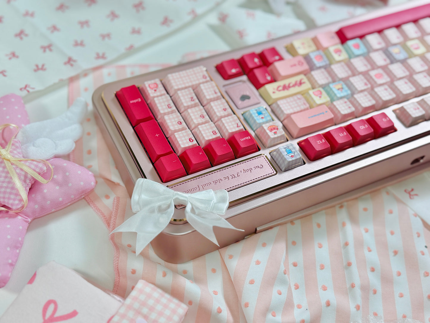 #0242 Showa Dessert Cream Soda Pastel Grid Keycaps Designed By Keyria Labs