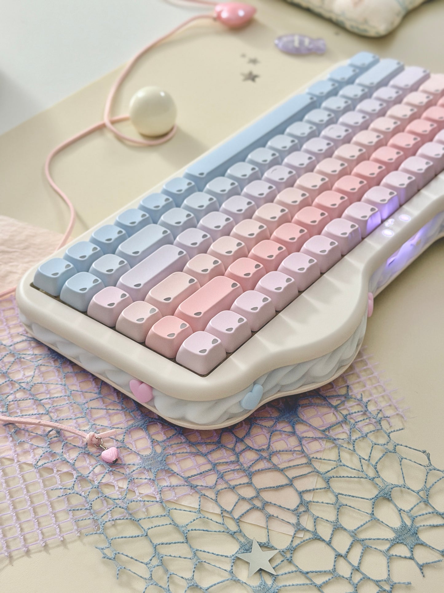 Unboxing Clearance ONLY 1 Instock YUNZII C75 Cake Meow Wireless Mechanical Keyboard ➕ XVX Lumicat MAO Keycap Set
