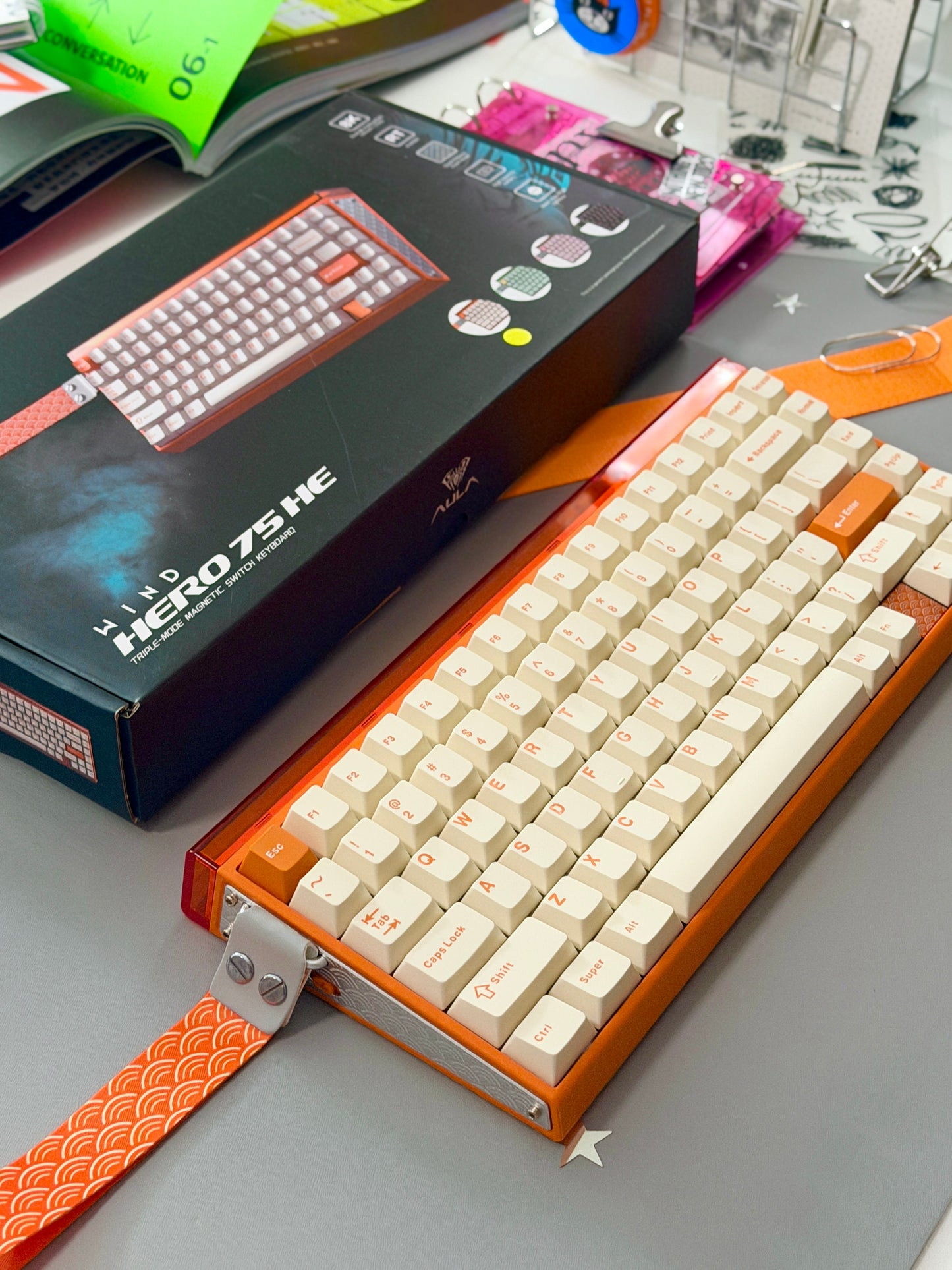 Unboxing Sample For Sales ONLY 1 Instock Orange AULA Hero 75 HE Tri-Mode Magnetic Keyboard