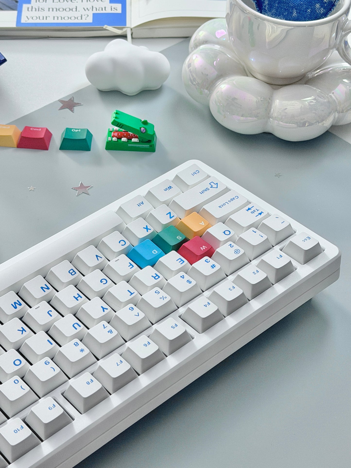 Unboxing Clearance ONLY 1 Instock WOMIER SK75 TMR White WIRELESS ALUMINUM CUSTOM KEYBOARD