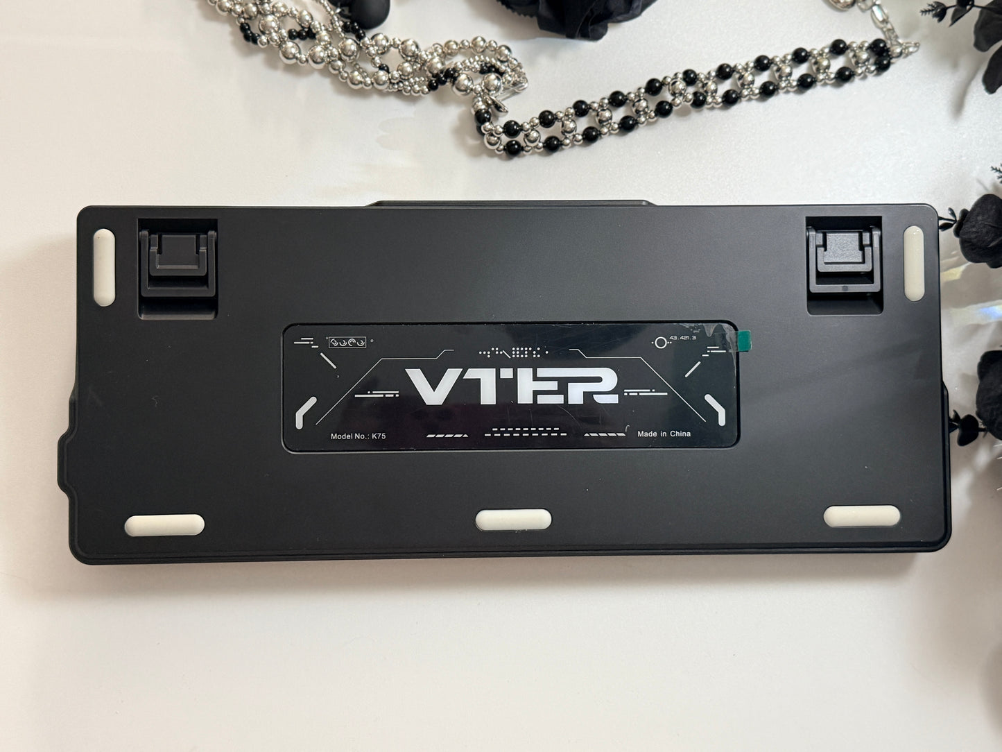 Unboxing Clearance ONLY 1 Instock Prebuilt Aluminum Custom Mechanical Keyboard Feker K75(Vter K75)Black Set ➕ Coated Lacquer White-Mixed Keycaps
