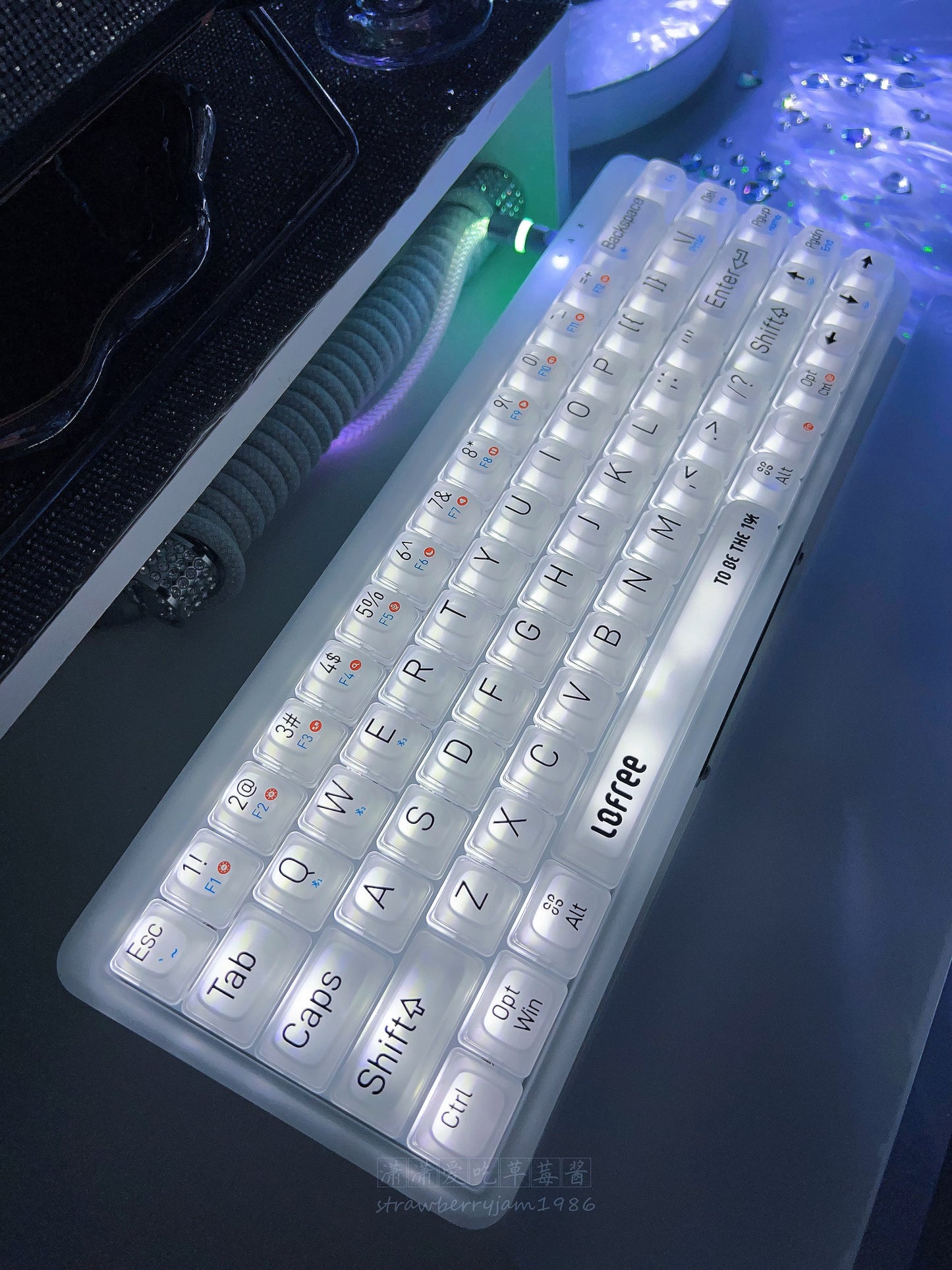 Unboxing Clearance ONLY 1 Instock LOFREE 1% Misty White Foggy Matte Wireless Mechanical Keyboard