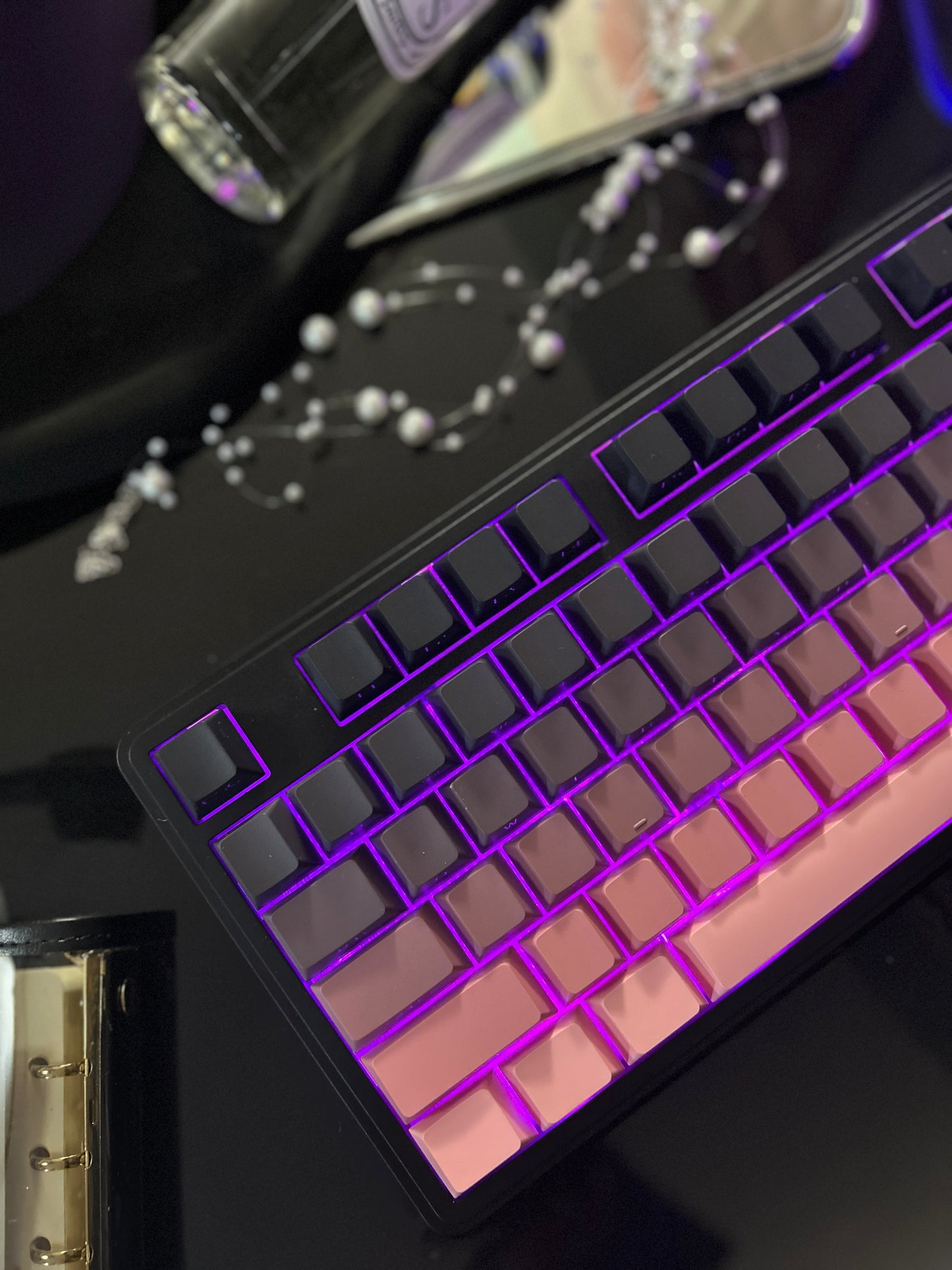 Unboxing Clearance ONLY 1 Instock FURYCUBE IP98 Black Pink Silent Membrane Keyboard