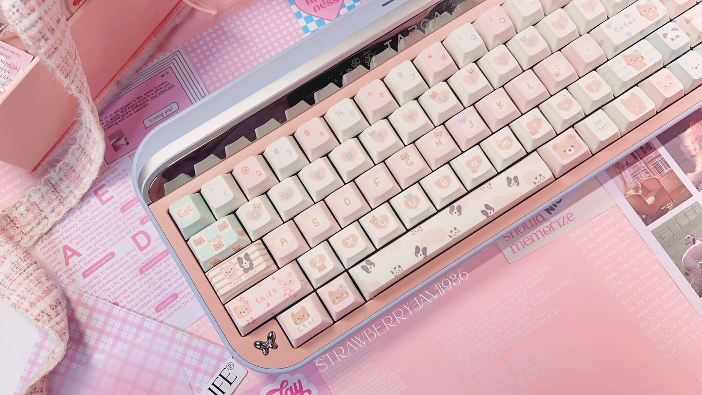 Preorder Prebuilt Targa65 Pink Blue Aluminum Customized Mechanical Keyboard