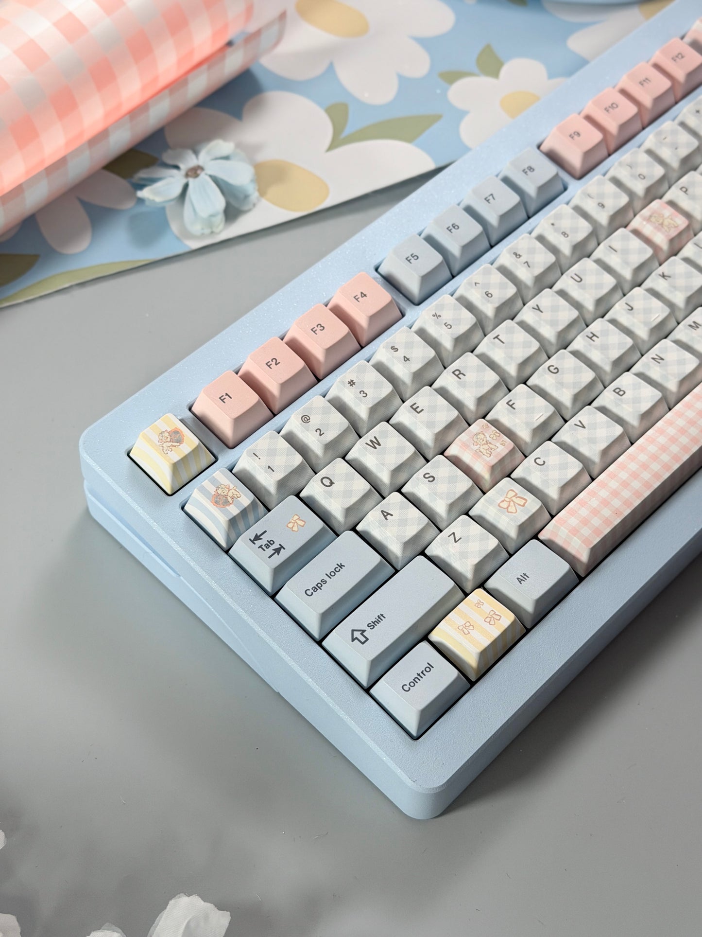ONLY 1 instock My Prebuilt Aluminum Customized Mechanical Keyboard Tutor75 + Cat Number Pad