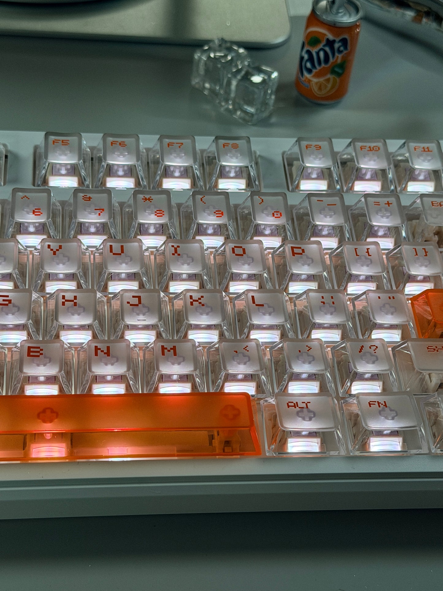 Unboxing Clearance ONLY 1 Instock Attack Shark X87 Ultra Wireless Mechanical RGB Backlit Iced Orange Keyboard