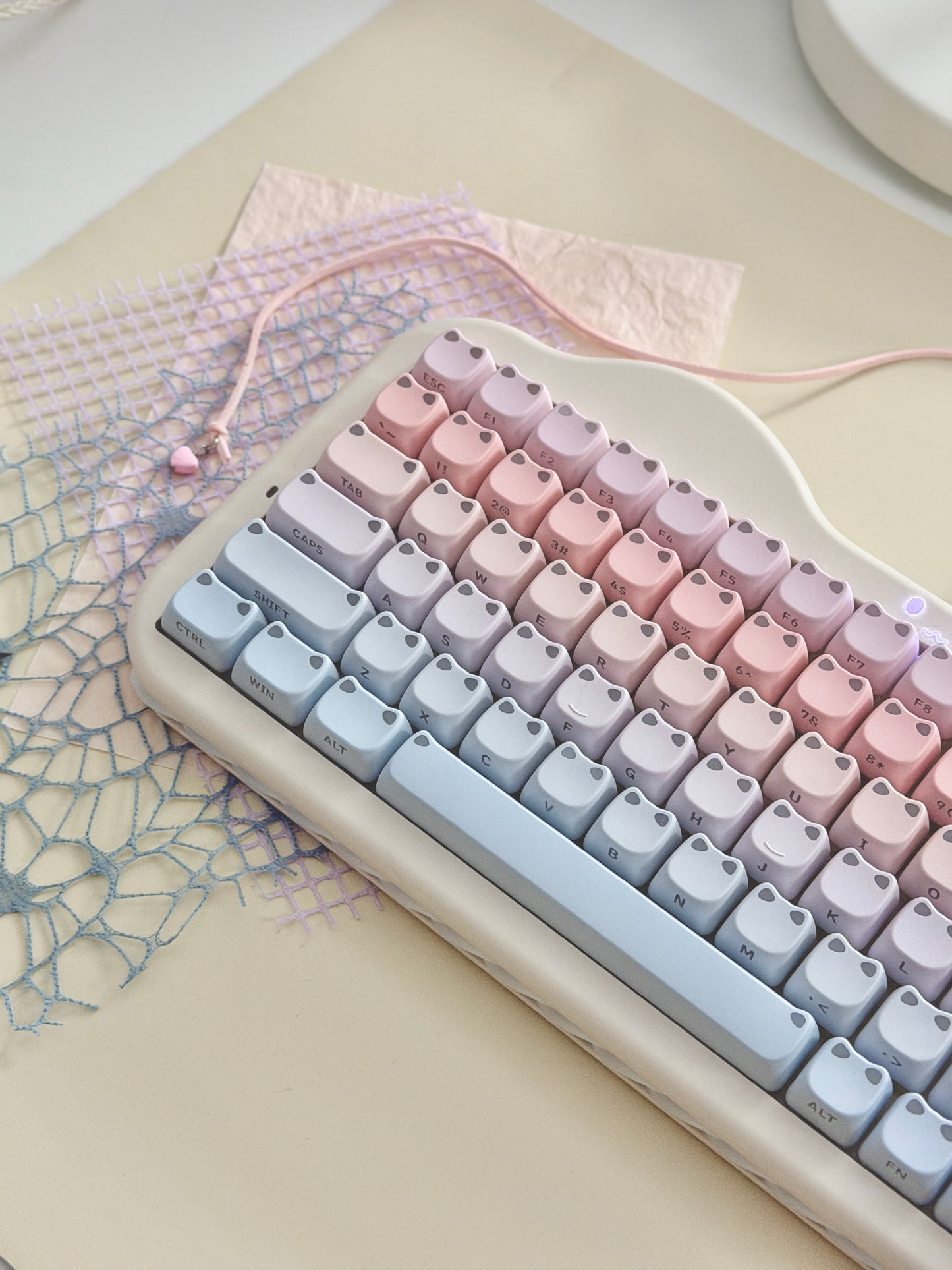 Unboxing Clearance ONLY 1 Instock YUNZII C75 Cake Meow Wireless Mechanical Keyboard ➕ XVX Lumicat MAO Keycap Set
