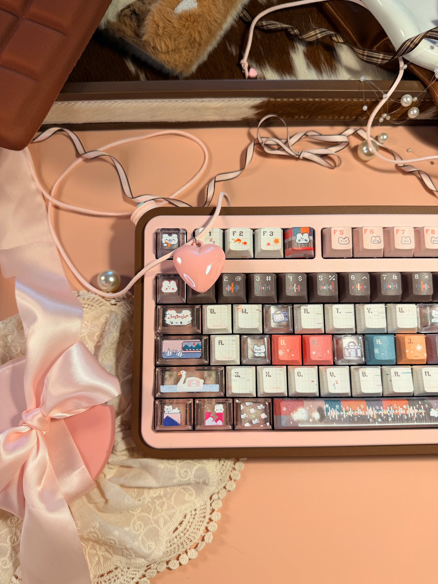 ONLY 1 Instock Prebuilt Aluminum Customized Mechanical Keyboard Rich75 Wireless Set （free wristrest and number pad included as gift）