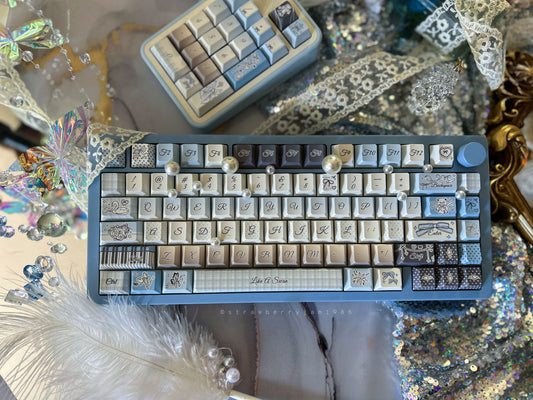 Unboxing Sample For Sales ONLY 1 Instock Mechlands Blade75 Blue Aluminum Mechanical  Tri-Mode Keyboard With Swan Lake Keycap set（not Including num pad）