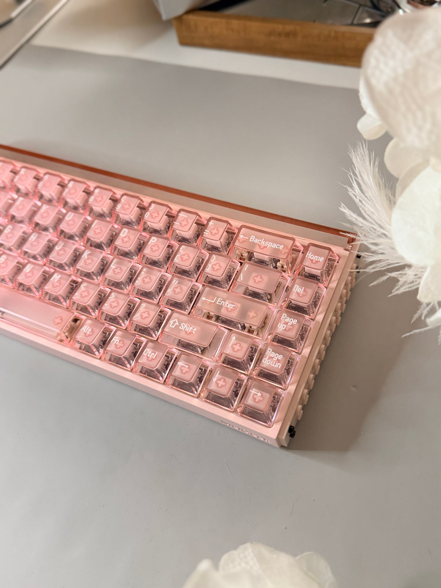 Unboxing Clearance MELGEEK MADE68 ULTRA MAGNETIC SWITCH+ PINK GAMING KEYBOARD