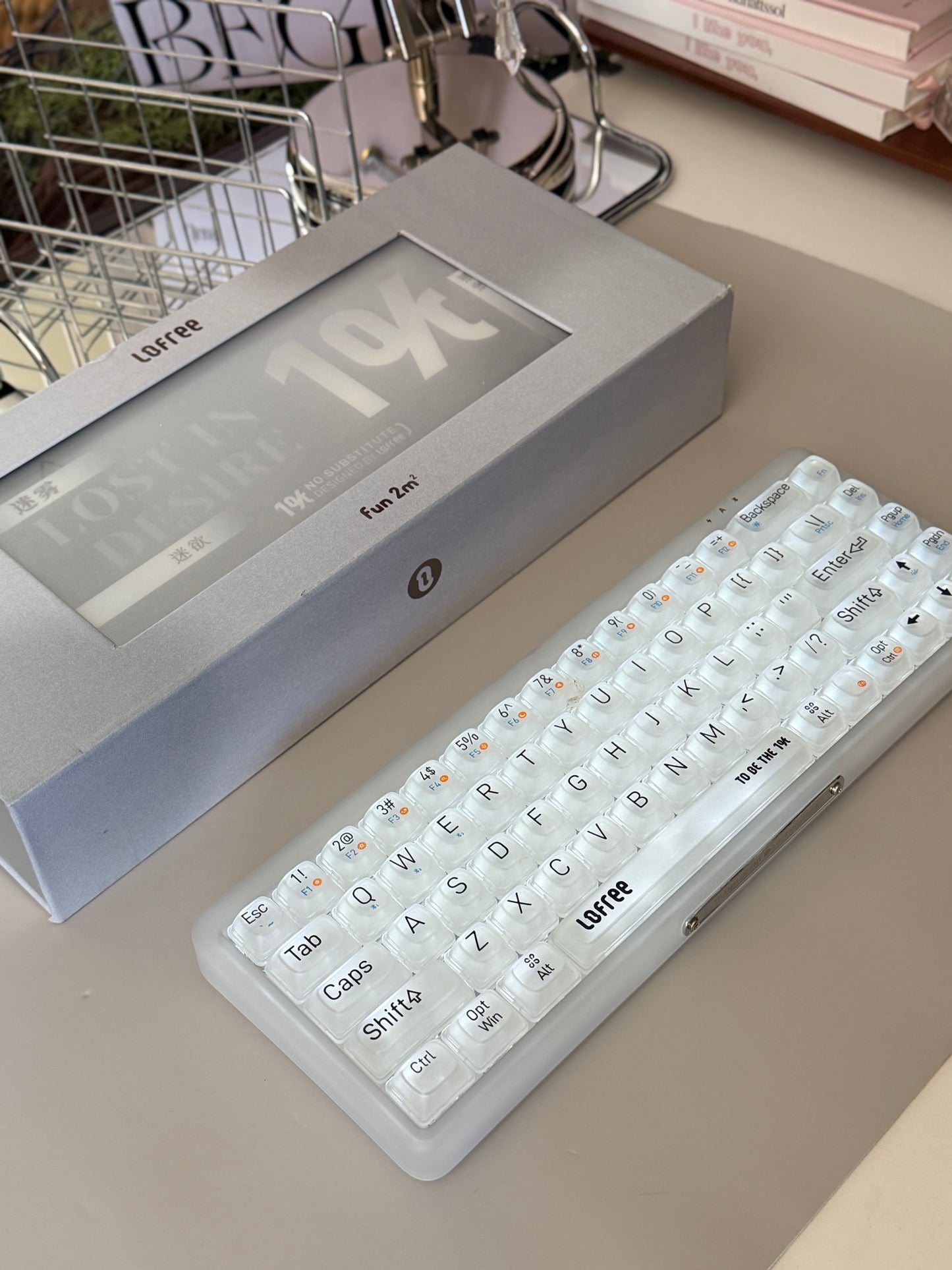 Unboxing Clearance ONLY 1 Instock LOFREE 1% Misty White Foggy Matte Wireless Mechanical Keyboard