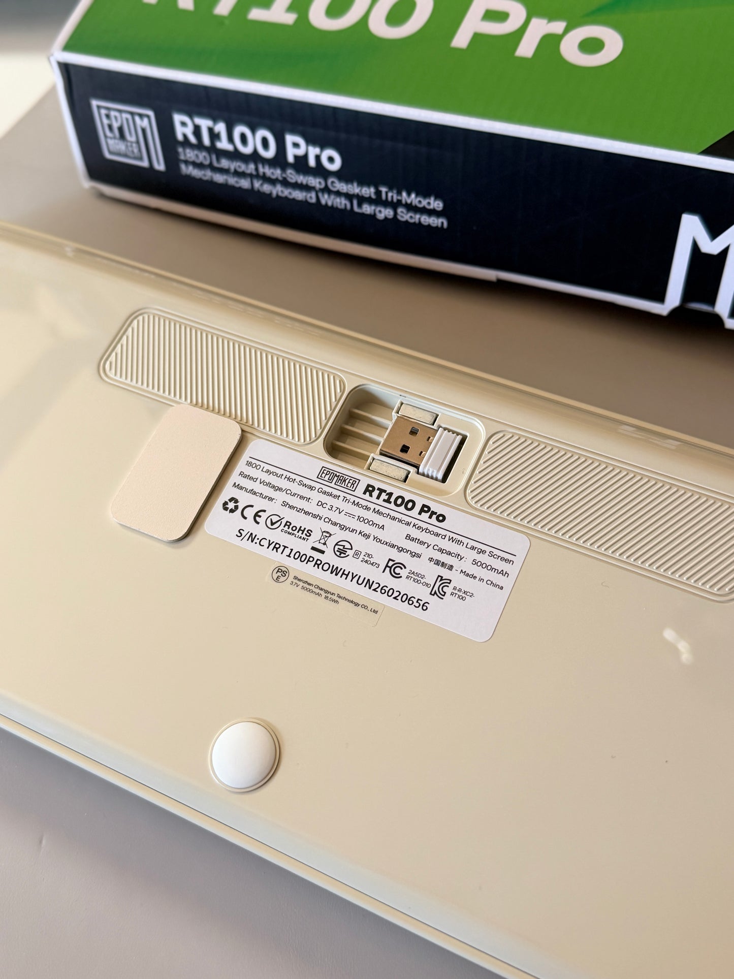 Unboxing Clearance ONLY 1 Instock EPOMAKER RT100 PRO Retro White （Creamy Jade Switch）