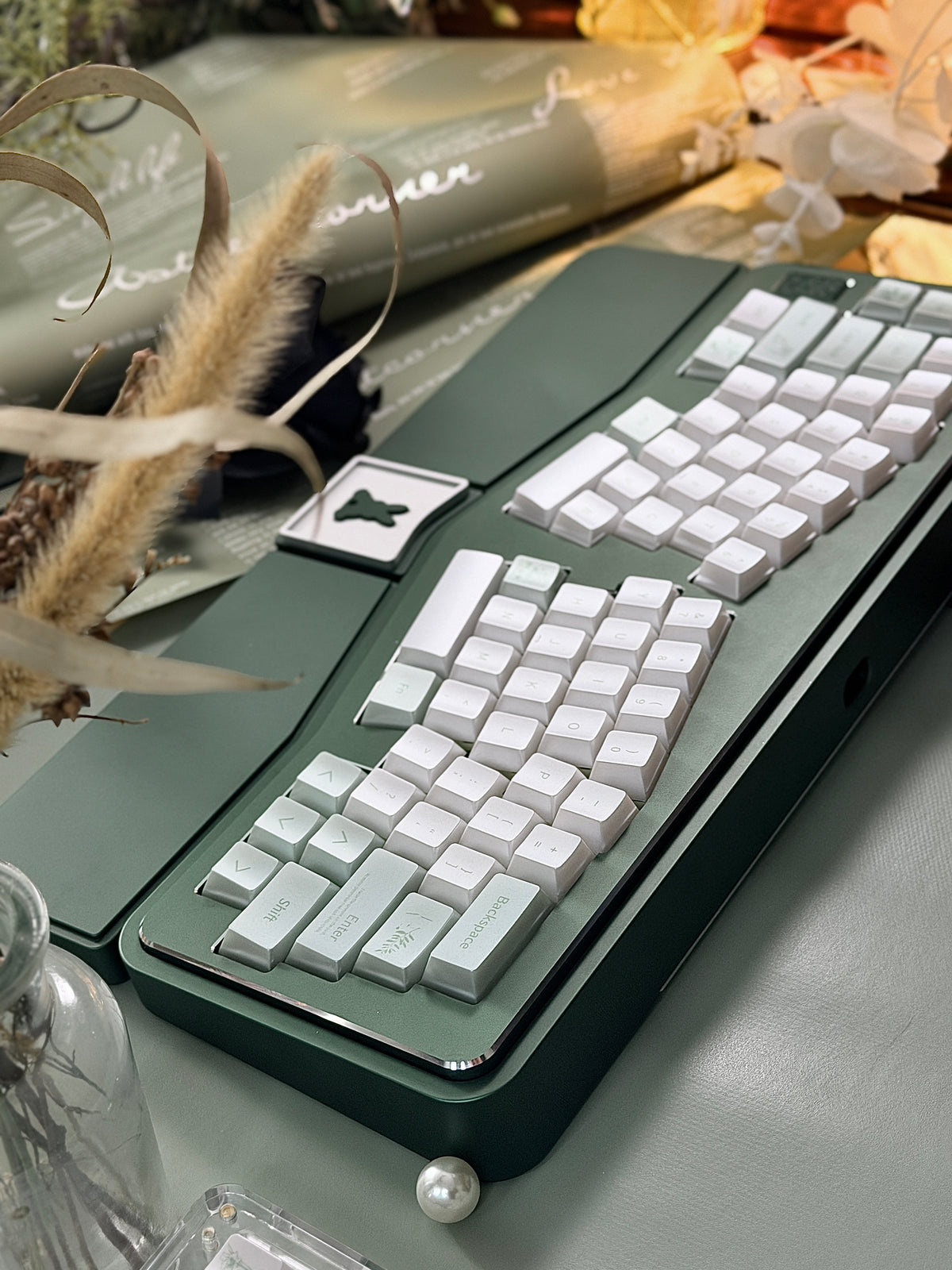 ONLY 1 Instock Prebuilt Aluminum Custom Mechanical Keyboard Vlice Anordized Green Set（free Keycaps & switches, not including number pad）