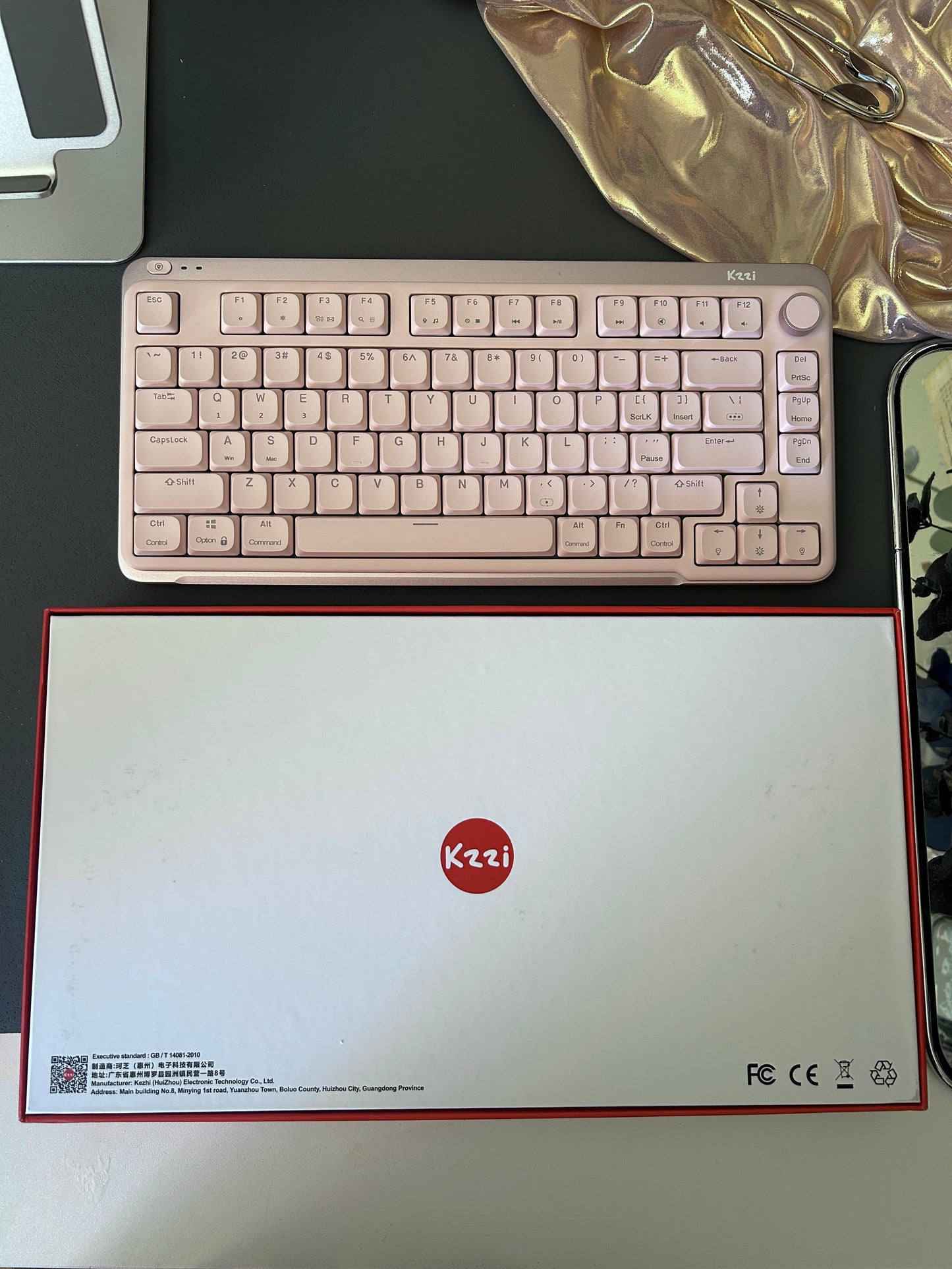 Unboxing Clearance ONLY 1 Instock Kzzi I75 Anodized Pink Low-Profile Wireless Keyboard