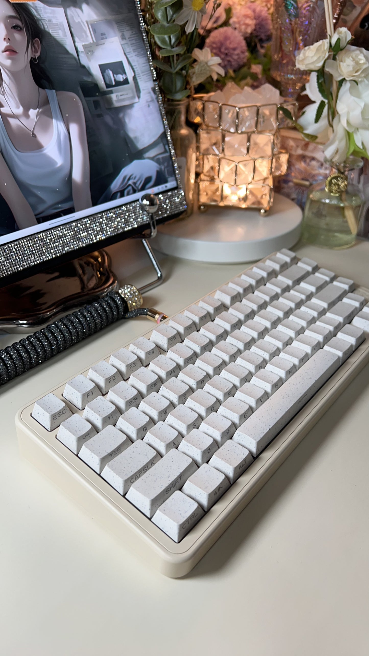 【Preorder】Prebuilt FF75 Beige Aluminum Mechanical Customized Keyboard