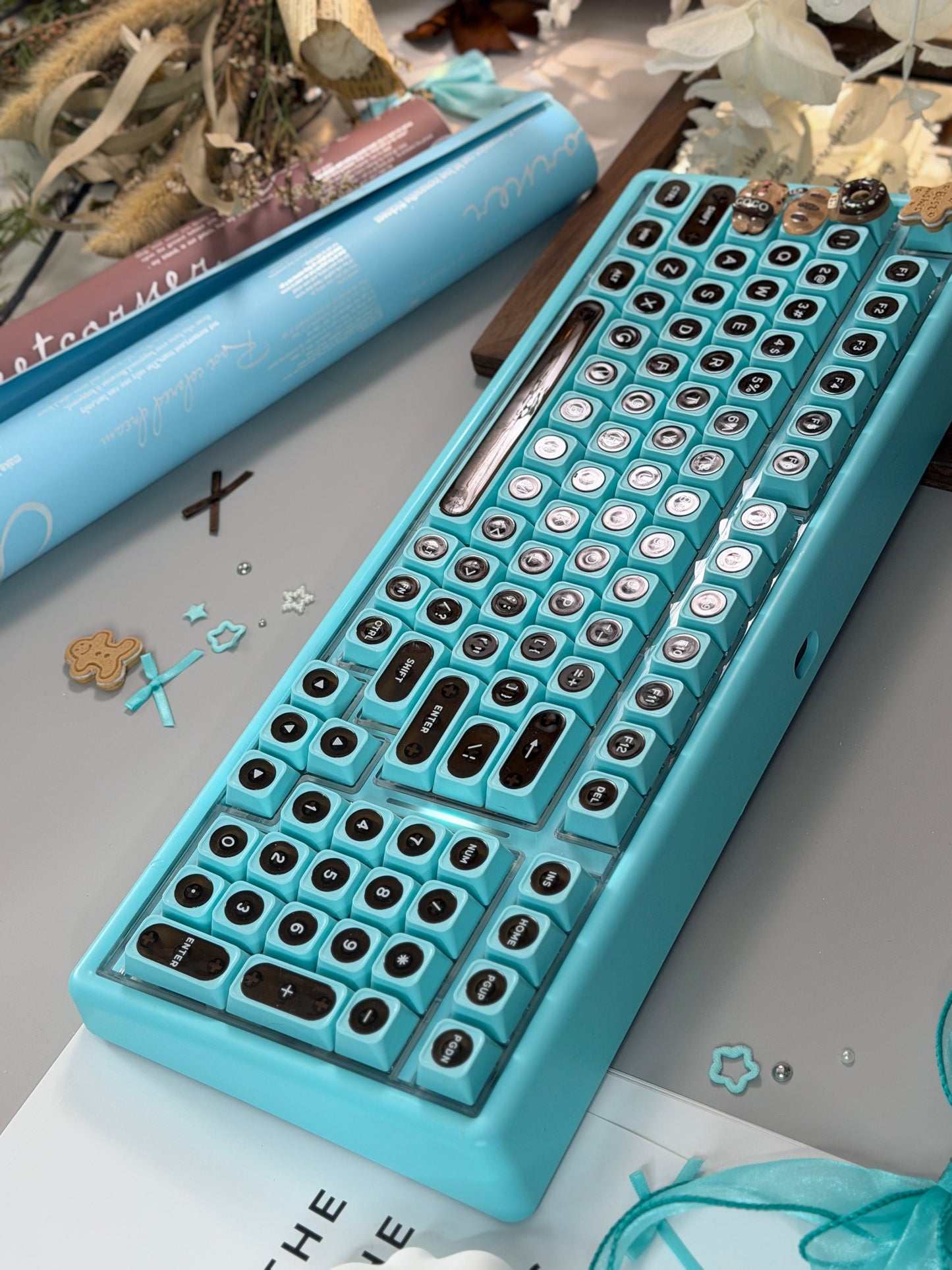 Unboxing Sample For Sales ONLY 1 Instock ainbell base99 mint green chocolate silent switch tri-mode wireless mechanical keyboard