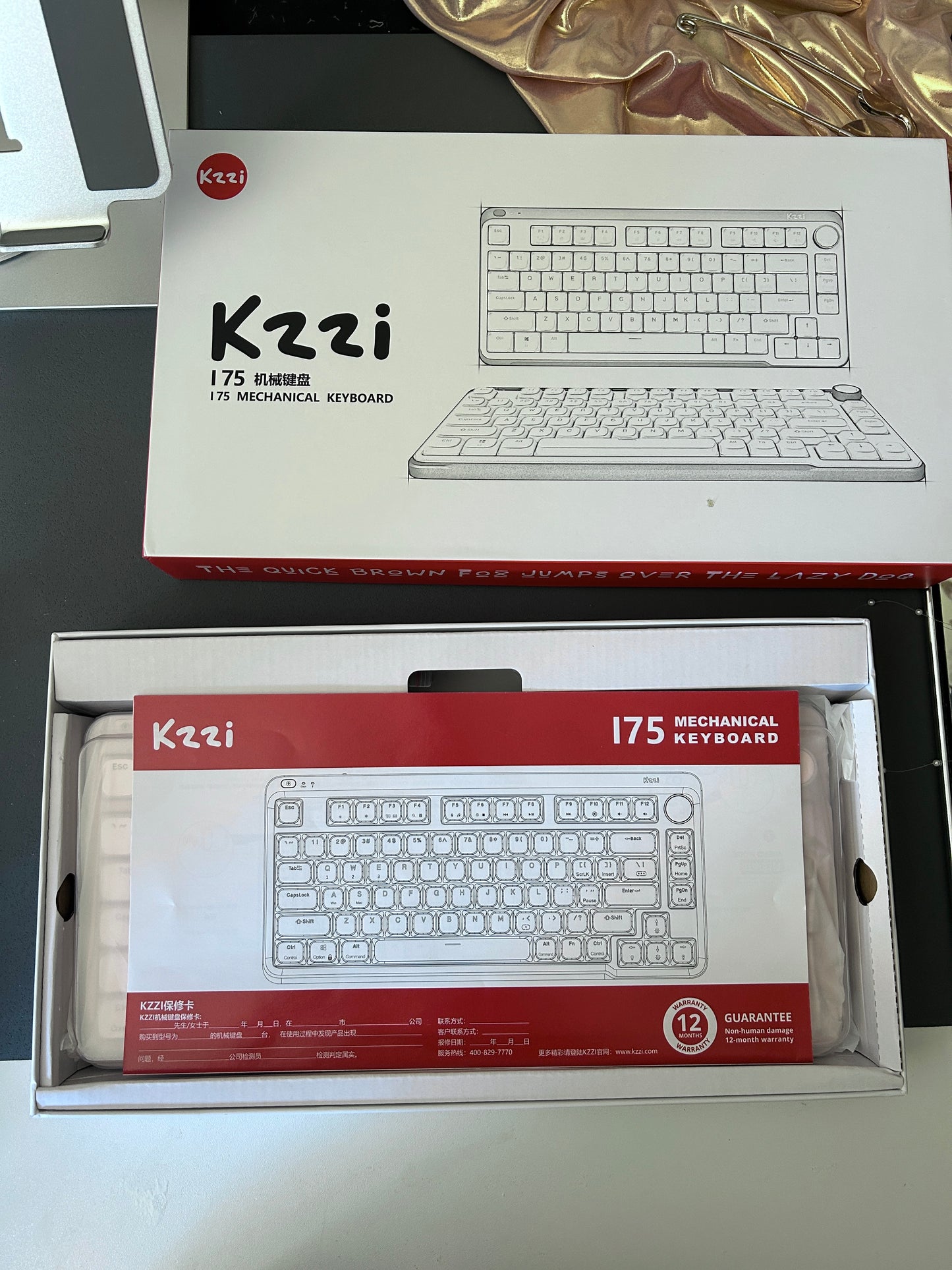 Unboxing Clearance ONLY 1 Instock Kzzi I75 Anodized Pink Low-Profile Wireless Keyboard