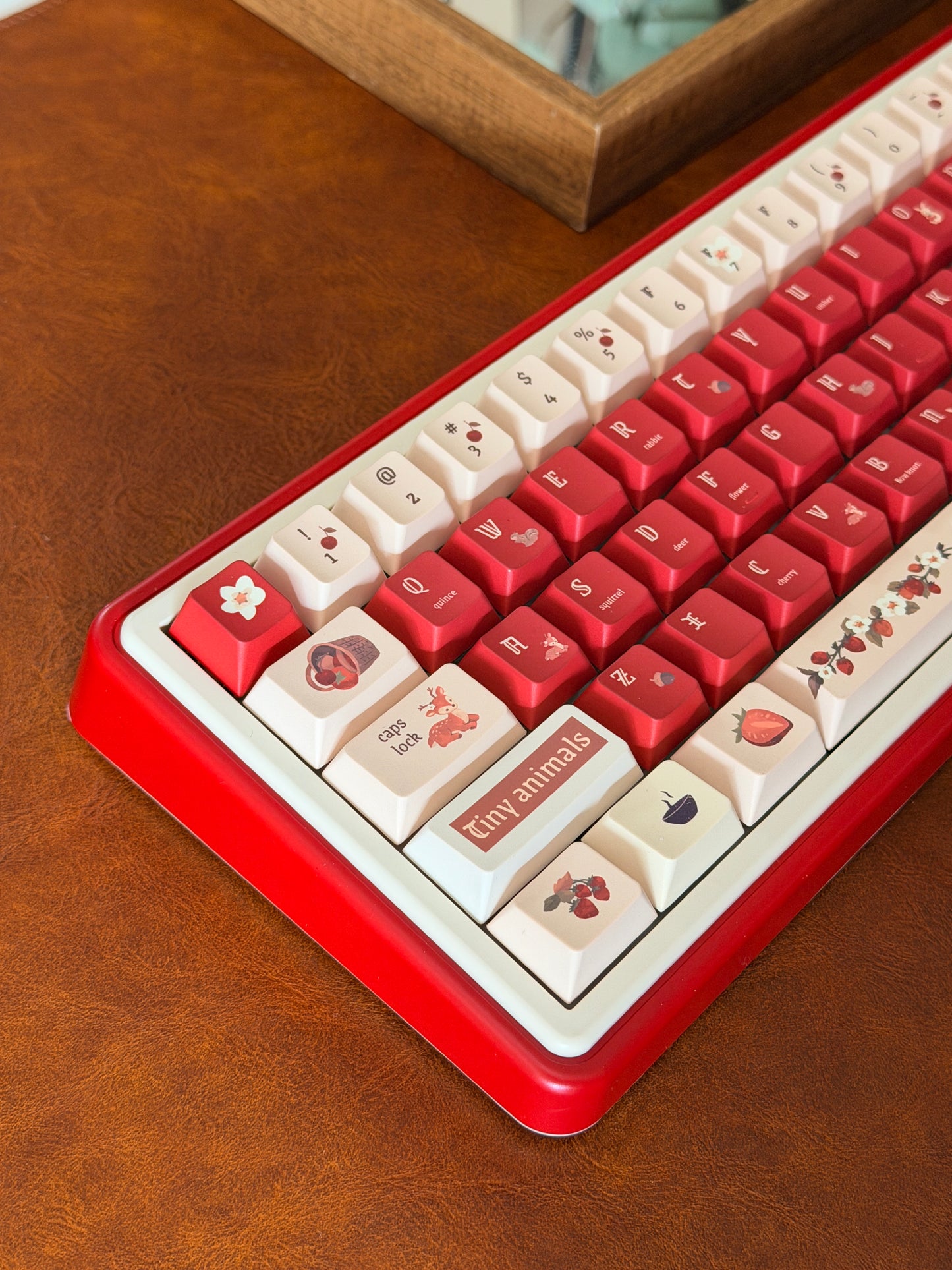 Unboxing Clearance UR65 Cute Red Mechanical Customized Keyboard (Tri-mode Gasket Hot-Swappable RGB
