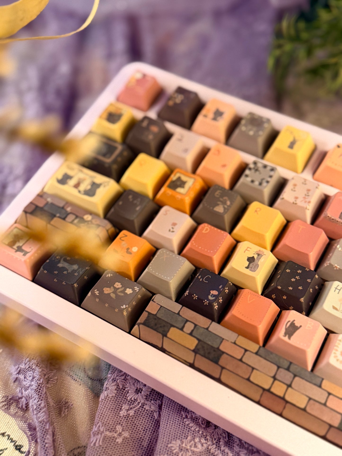 ONLY 1 Instock Prebuilt Aluminum Customized Mechanical Keyboard DBP75 Purple Creamy Keyboard Set