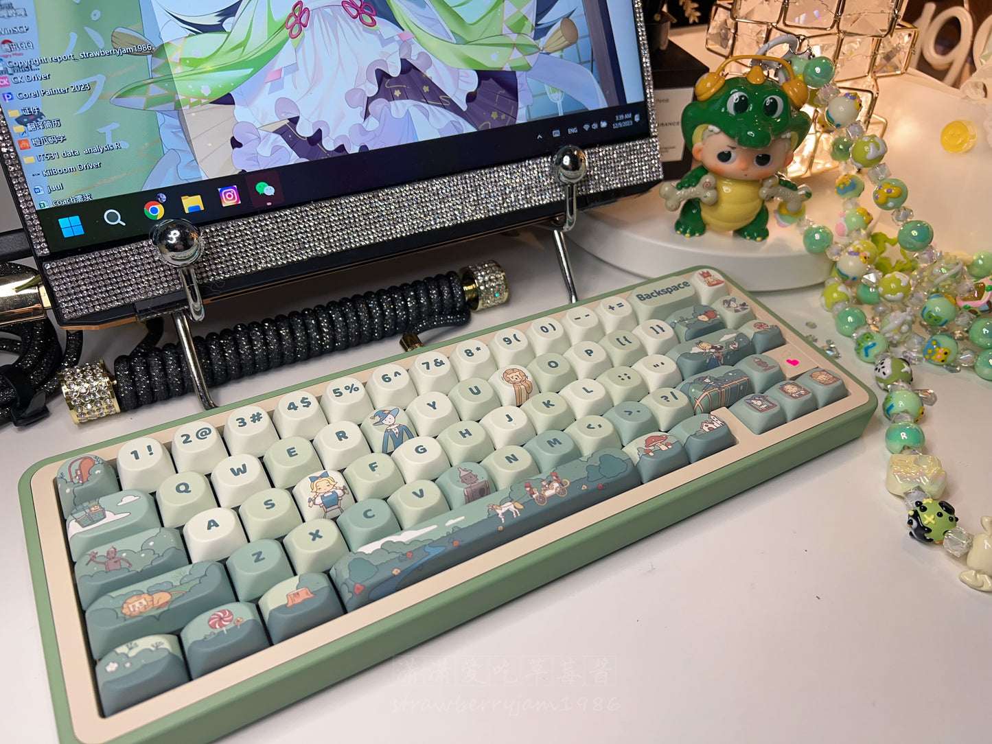 【Only 1 In-stock】Prebuilt Matcha Green Lucky65 The Wonderful Wizard of OZ Aluminum Customized Mechanical Keyboard